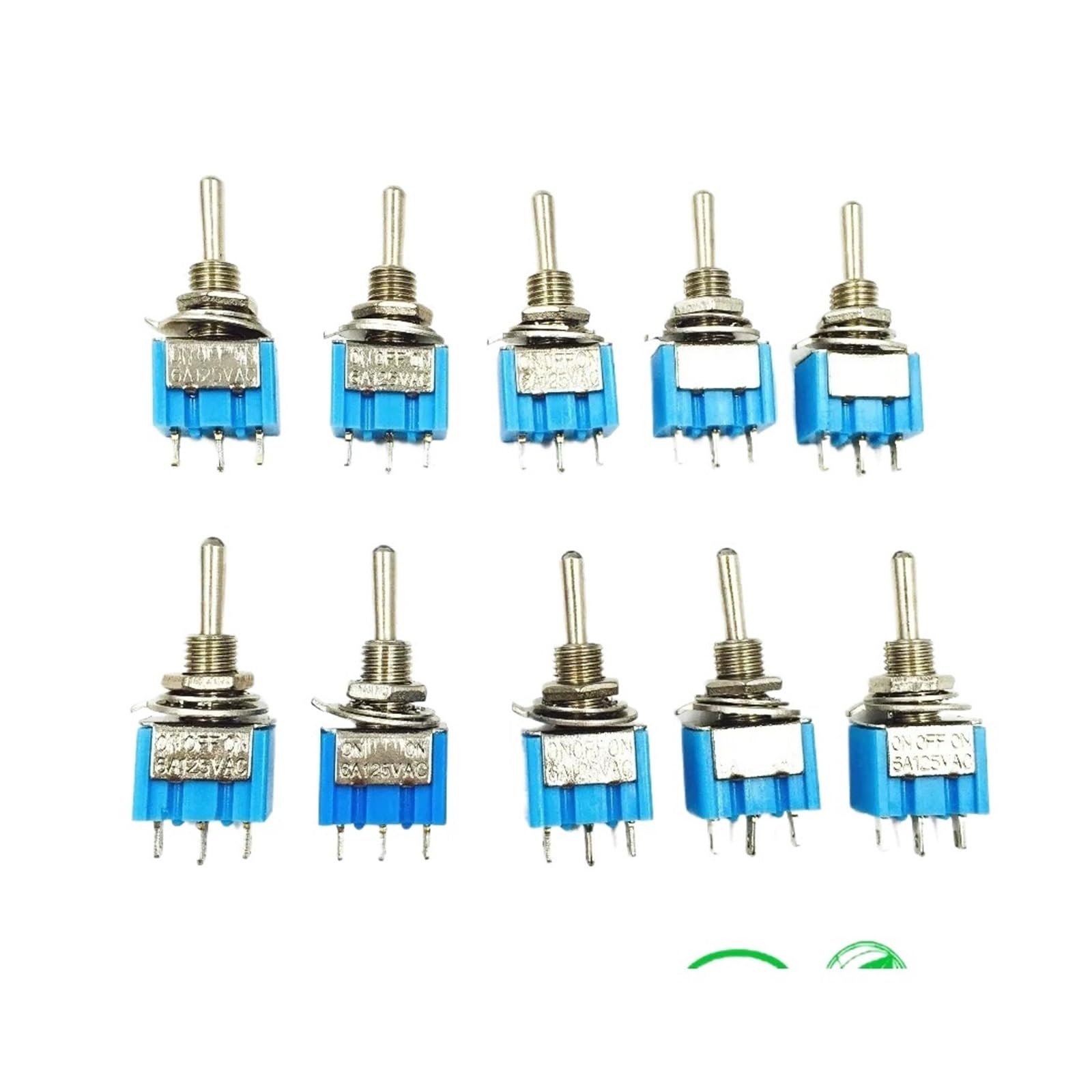 10 sztuk MTS-103 MTS-102 AC 125V/6A 250V/3A przełącznik kołyskowy 3-biegunowy zamek 3-biegunowy (ON OFF)