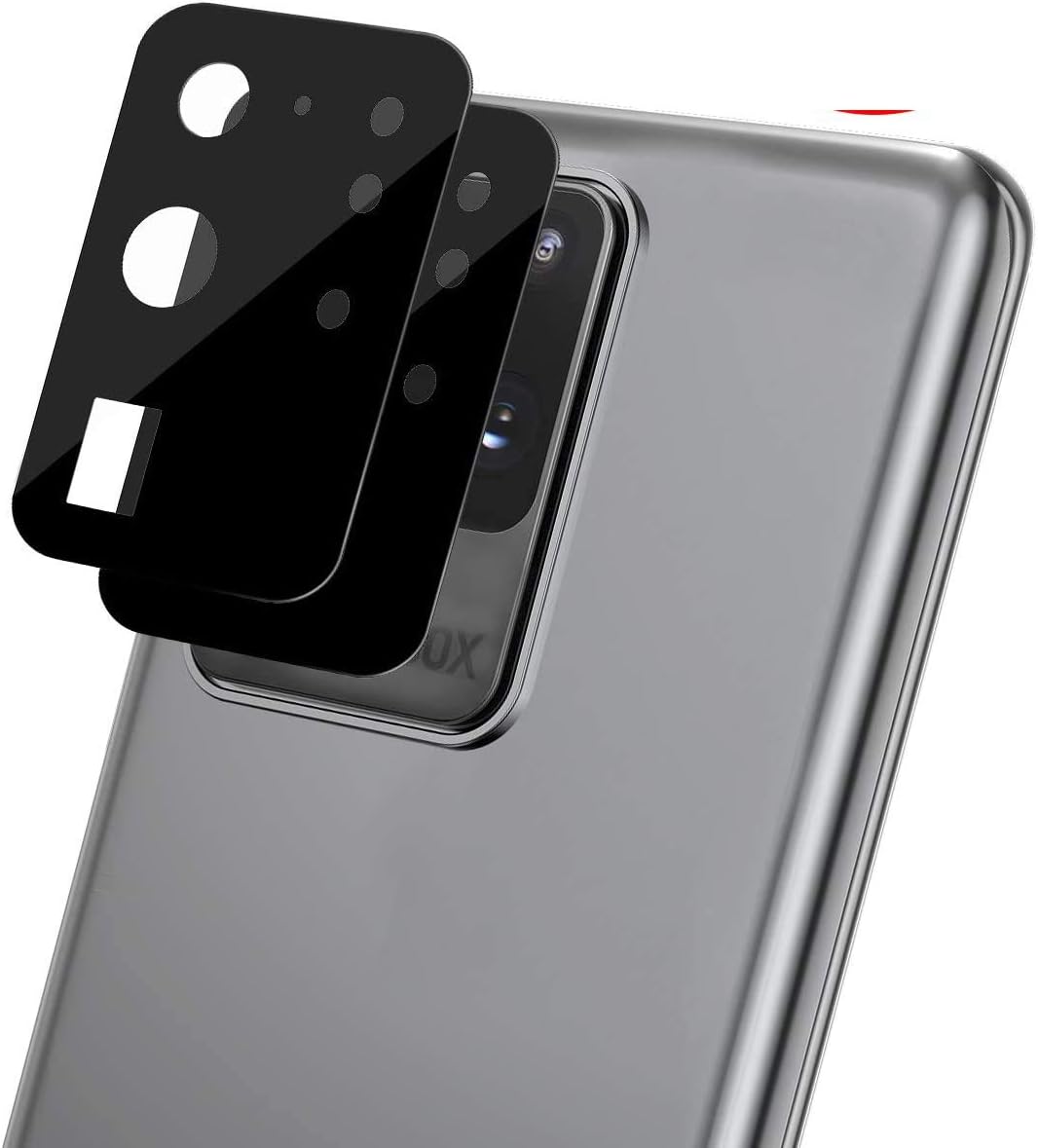 [ 2 Pack] OEAGO Camera Lens Protector for Samsung Galaxy S20 Ultra Screen Protector Tempered Glass, Easy Install 9H Hardness HD-Black