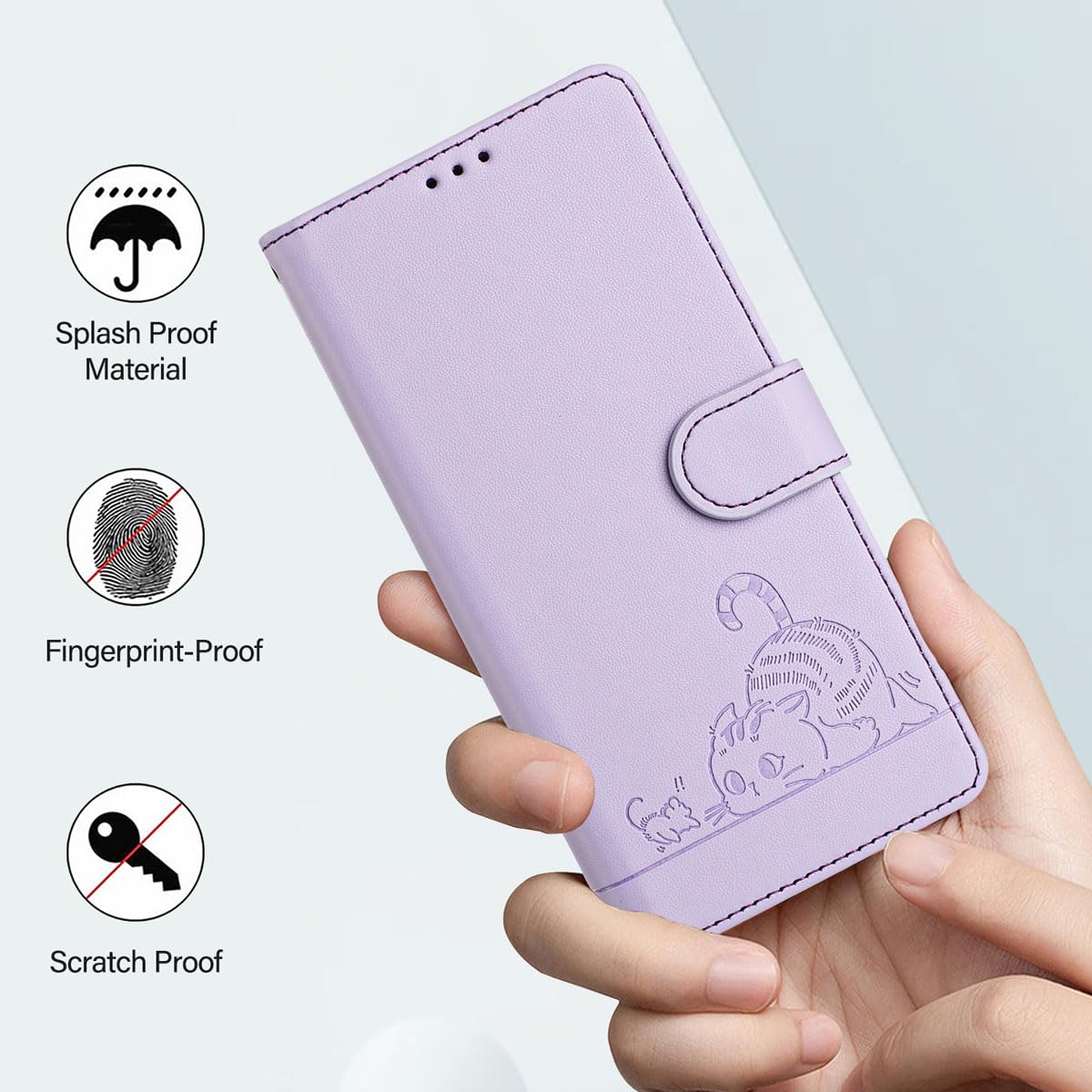 TAUYN Cover Custodia Folio in Pelle per Nothing CMF Phone 2 Pro, Premium PU/TPU Pelle Flip Antiurto Wallet Case, con Supporto & Porta Carta. Nero