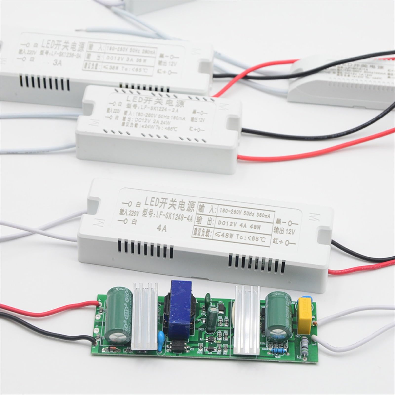 Fuente de alimentación conmutada LED, 12 V CC/24 V CC, for espejo inteligente, caja de maquillaje, armario, espejo de baño, fuente de alimentación.(3A 24V 72W)