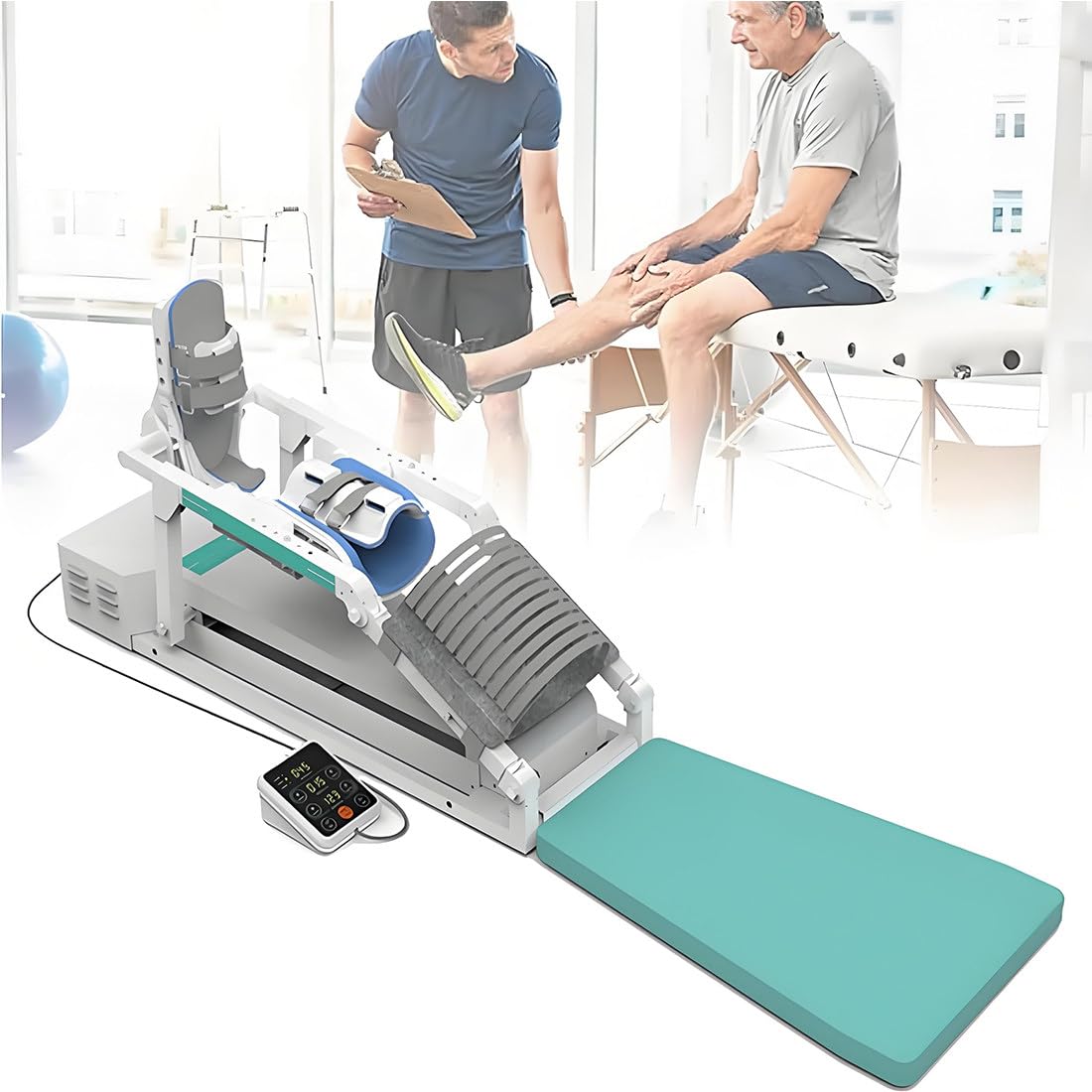 Beinstrecker-Trainingsgerät Zur Knie- Und Hüftrehabilitation – Intelligentes CPM-Gerät Mit 0–140°-Einstellbarkeit, Kniegelenk-Rehabilitationstrainer Zur Linderung Von Kniesteifheit