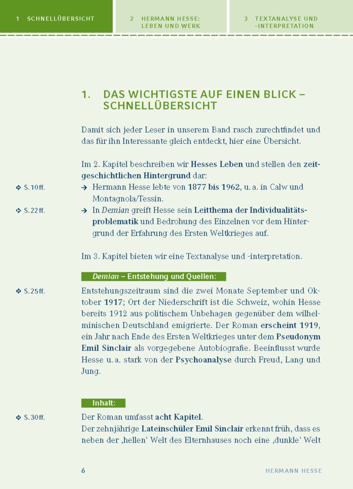 Demian von Hermann Hesse: Textanalyse und Interpretation mit ausführlicher Inhaltsangabe und Abituraufgaben mit Lösungen (Königs Erläuterungen und Materialien, Band 464)