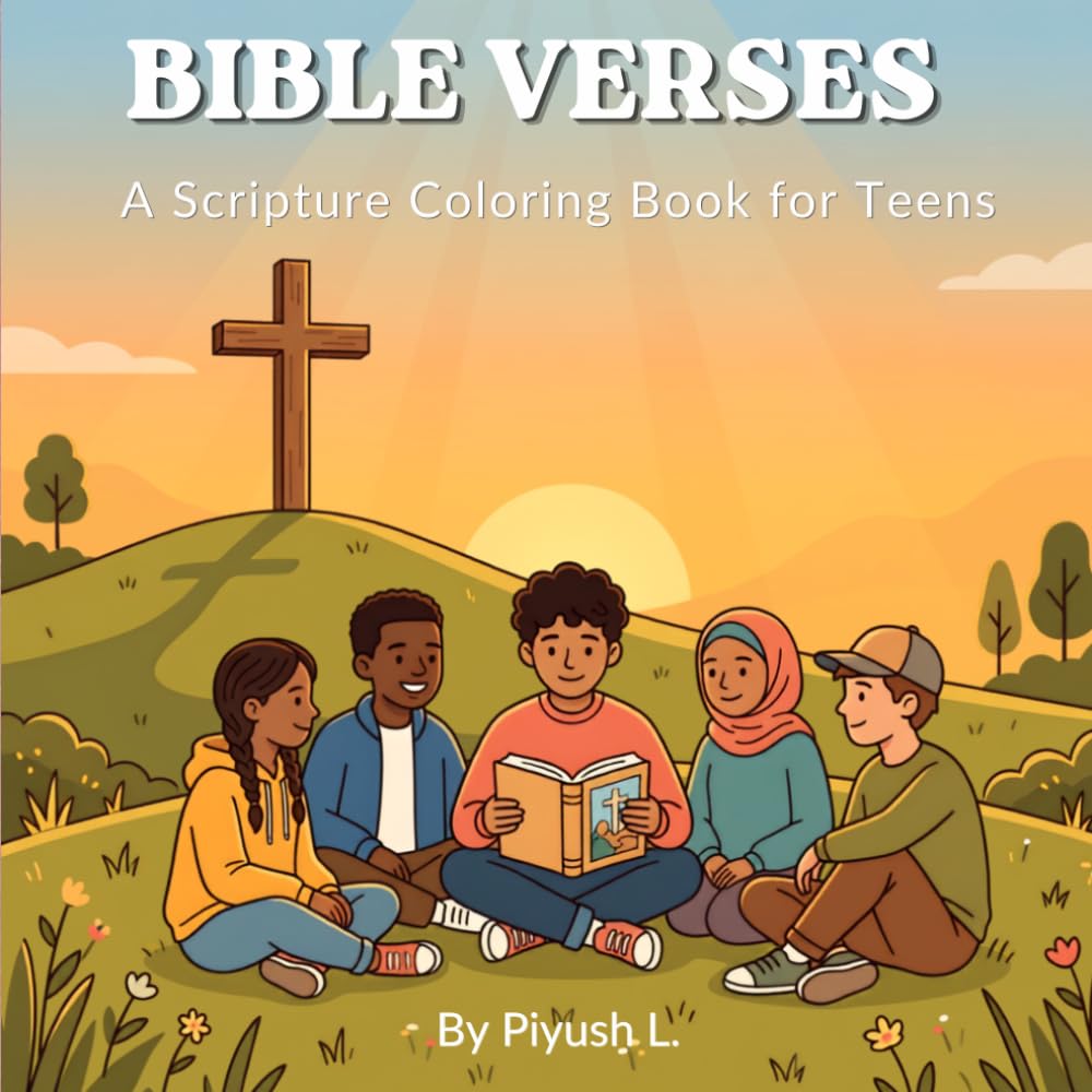 Bible Verses Coloring Book for Teens: 40 Scripture-Inspired Illustrations to Color, Reflect, and Grow in Faith