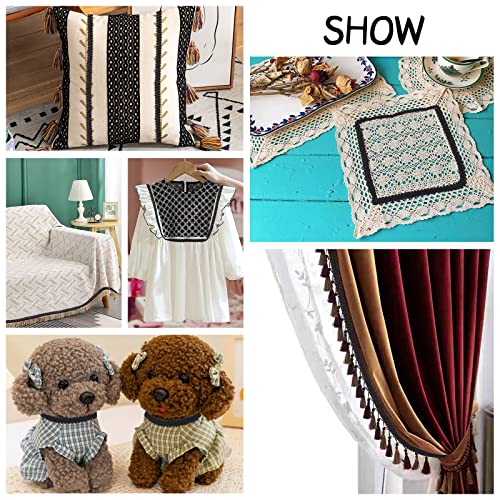 Pandahall 21 Yards Gimp Braid Trim 11Mm/0.43" Polyester Woven Braid Trim Fabric Gimp Trim Ribbon For Costume Diy Crafts Sewing Upholstery Home Decoration Accessories, Black #TOP2