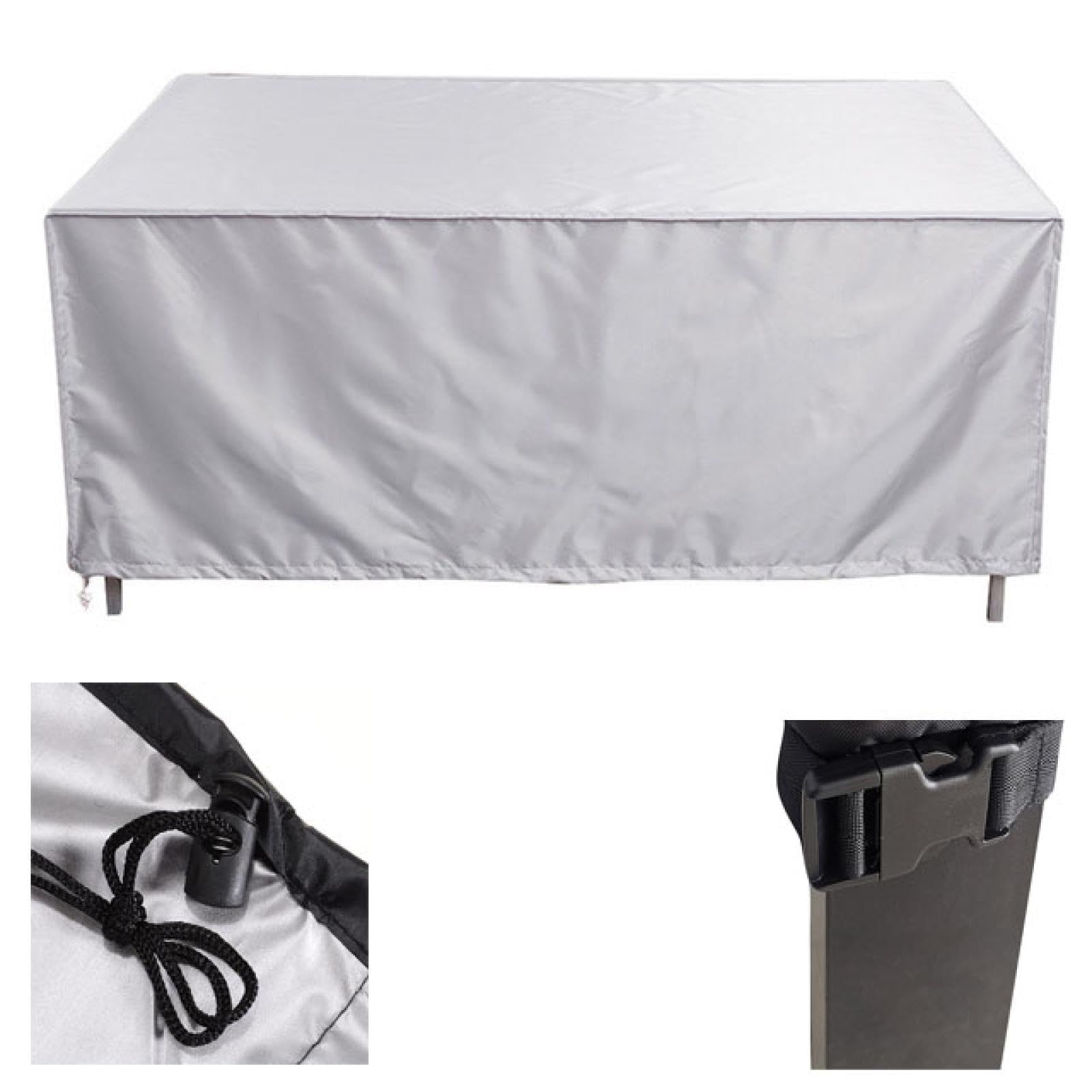 Housse De Salon De Jardin 140x80x70cm Argent 420D Oxford Tissu