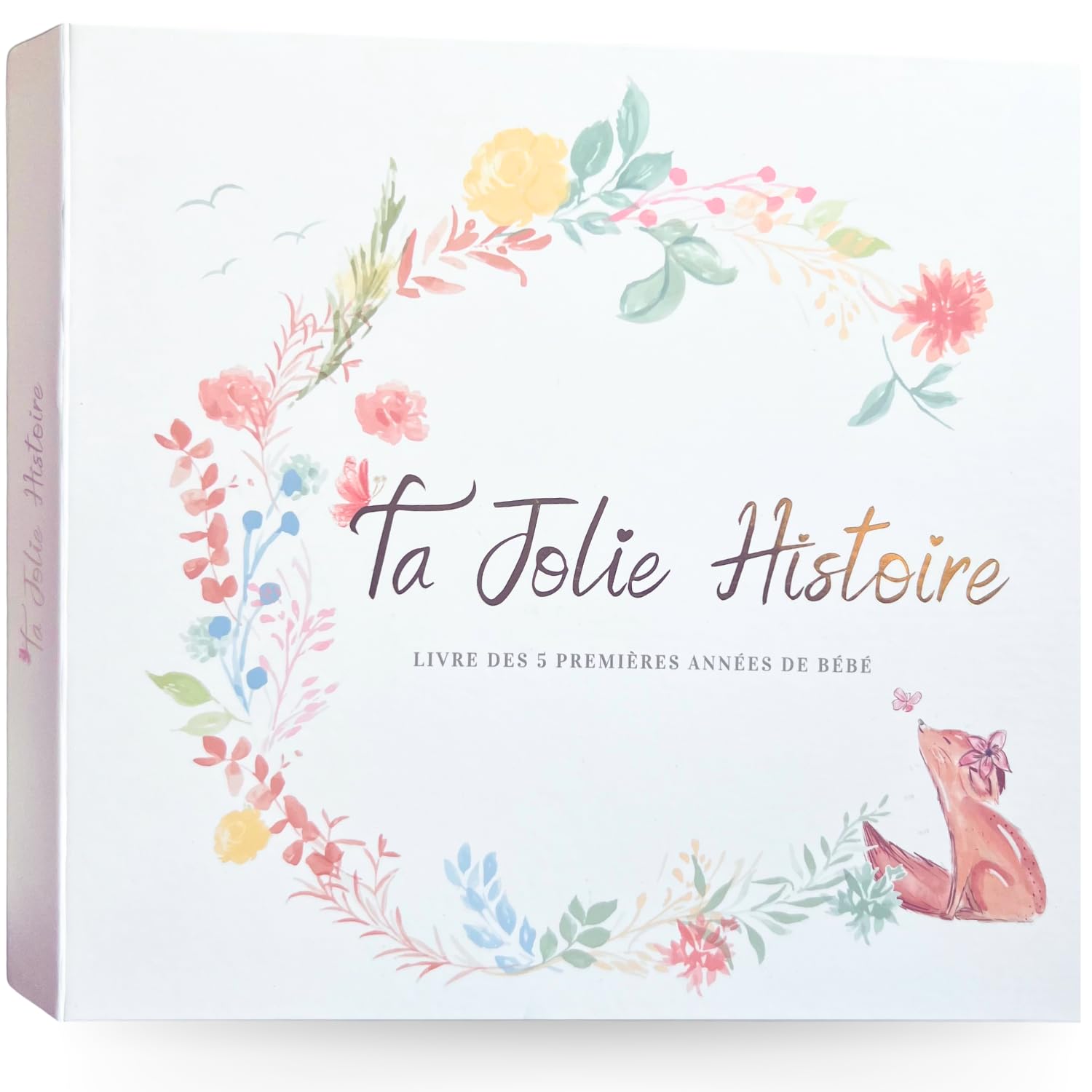 Livre de naissance bébé - Album de 150 Pages pour coller vos Photos et Ecrire tous les souvenirs des 5 premières années - Cadeau de naissance fille ou garçon idéal - Journal de future maman