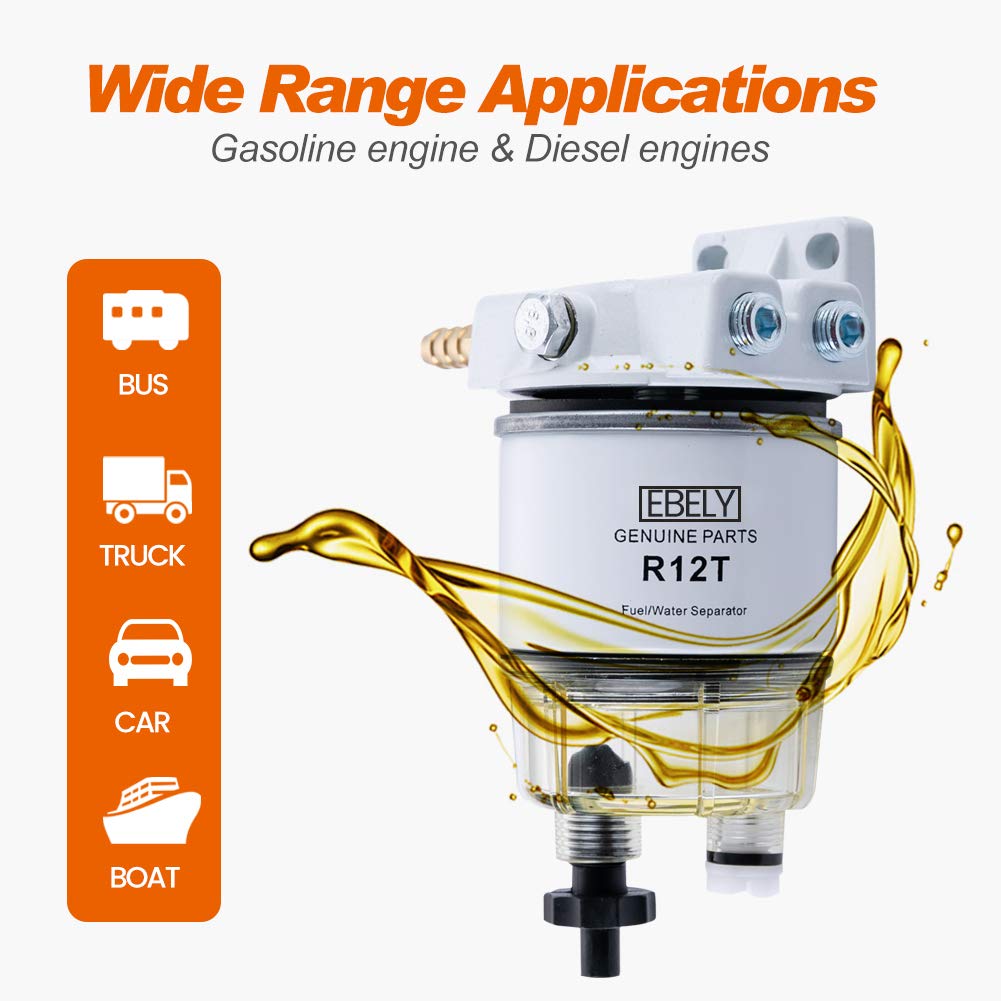 R12T Fuel Filter/Water Separator Marine Fuel Filter Spin on Racor 3/8