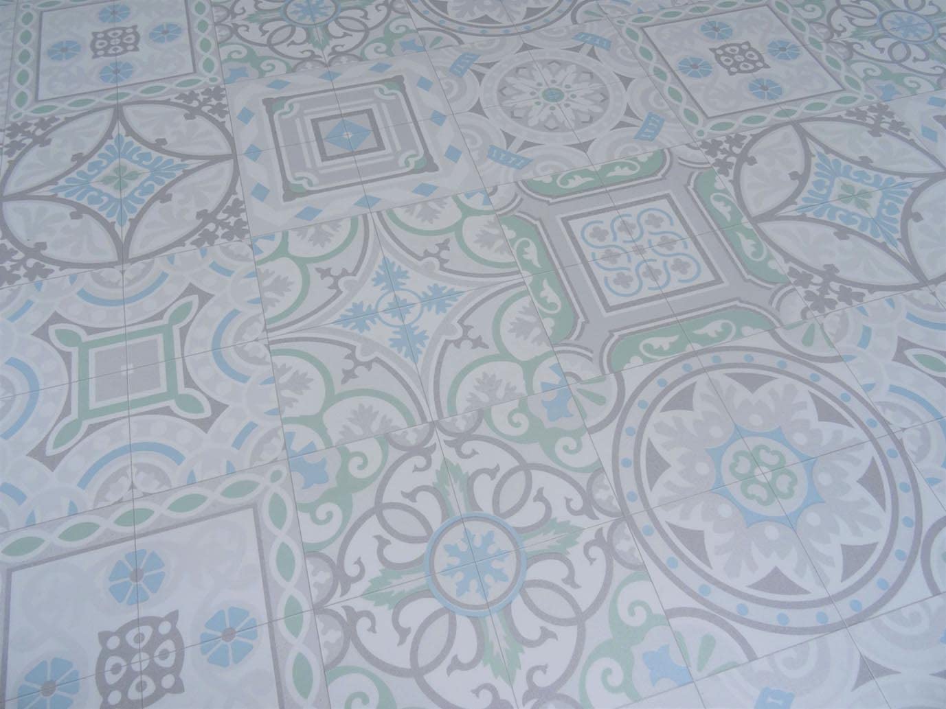 Pavimento de PVC en diseño retro, Corte (2m de ancho / 3m de largo)