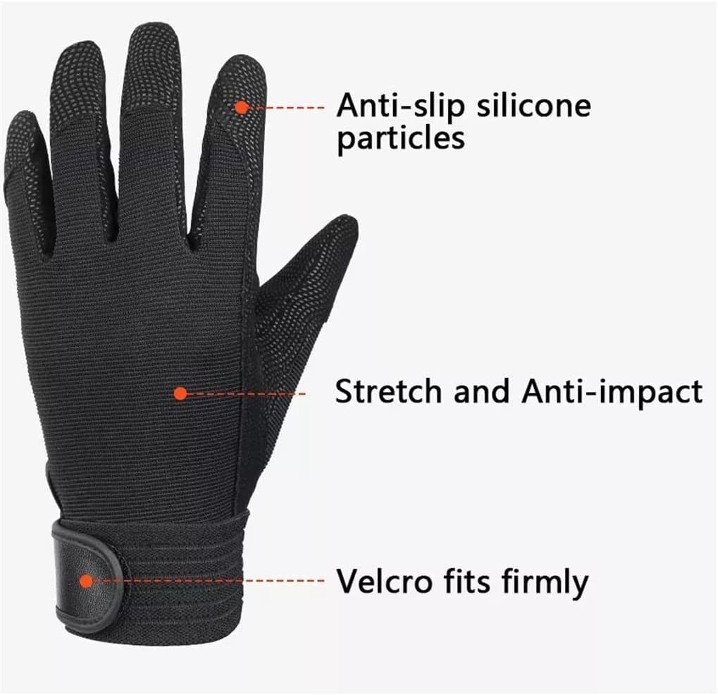 Guantes de Ciclismo Guantes De Guantes Ciclismo Táctil Unisex Camping Senderismo Guantes De Dedos Guantes Deportivos (Color : Black, Size : M)