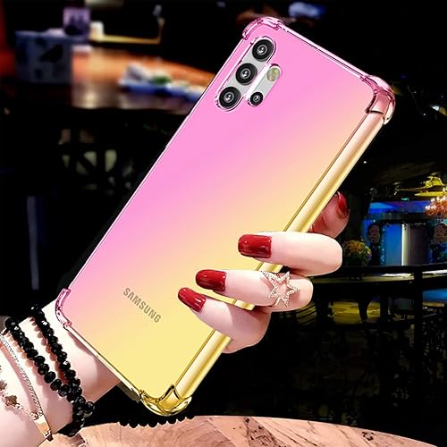 Miniatura 5 de Funda para Galaxy A32 5G, Samsung A32 5G, transparente, bonita funda de teléfono degradado, delgada, antiarañazos, flexible, funda protectora a
