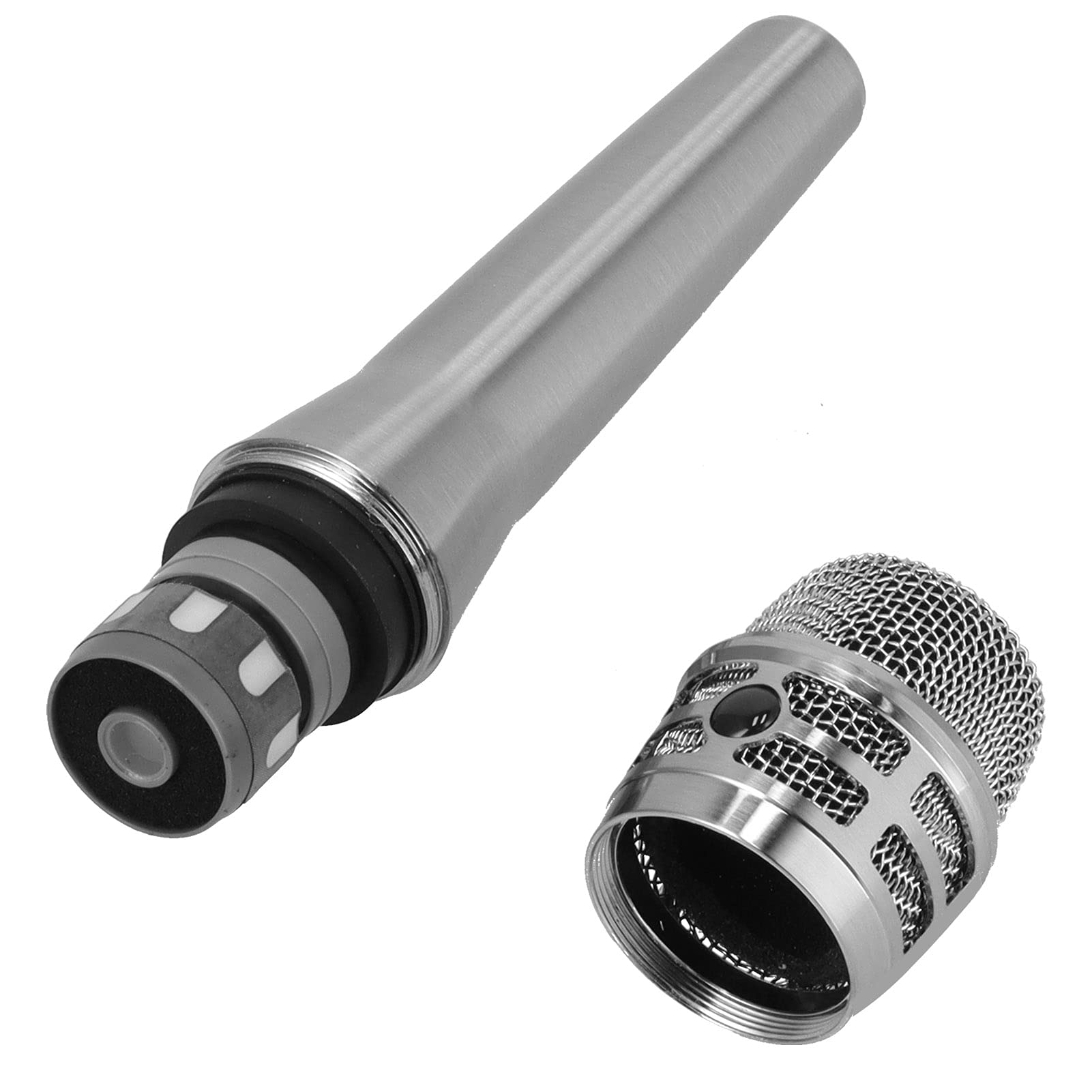 OKAT Micrófono para Cantar, micrófono dinámico, Estable, Claro, Conveniente para el Escenario para el Habla(Plata)
