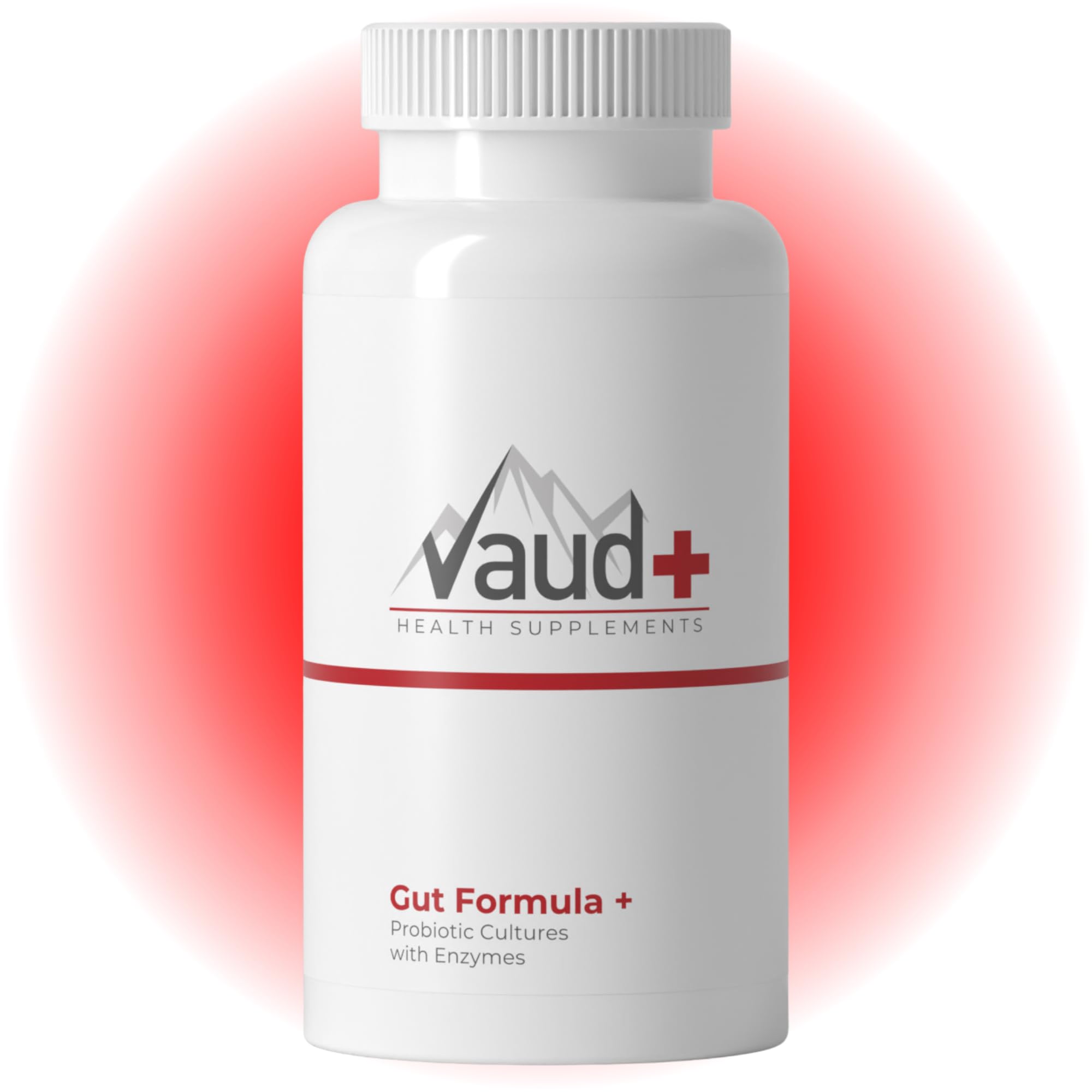 VAUD Probiotika Kapseln | 10 Bakterienstämme (Bifidobacterium) | 9,6 Mrd. KBE je Portion | Mit FOS, Enzymkomplex & Vitamin C | Magensaftresistent | Vegan | 100 Kapseln