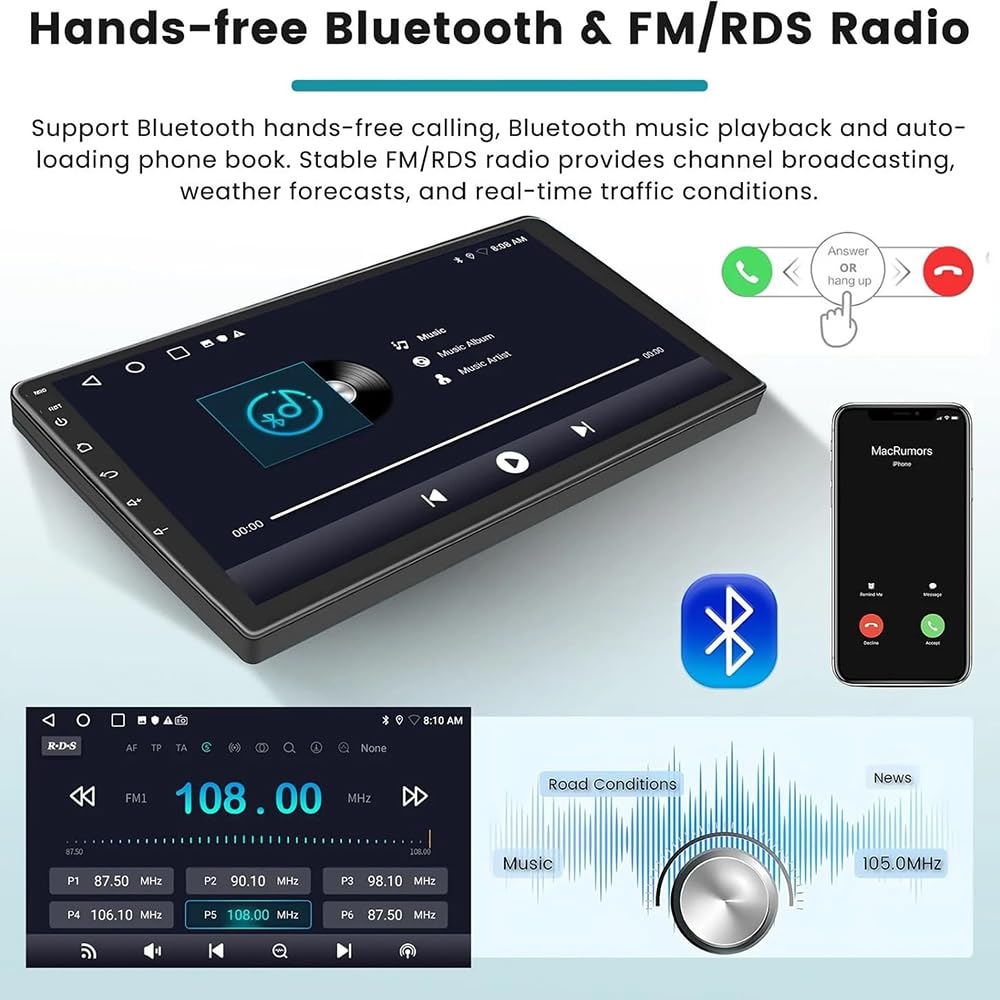 4+64G Podwójny Din Radio samochodowe do Skoda Superb 2009-2015 with Wireless Carplay Android Auto 9"IPS Touch Screen Android 14 Car Radio GPS Navi Bluetooth FM RDS Backup Camera WiFi Mirror Link
