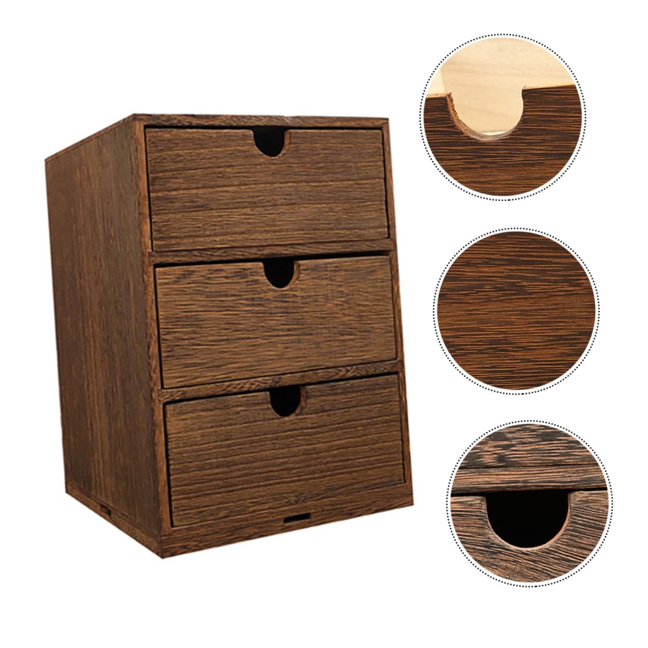 Retro Schubladenbox mit Drei Ebenen für Sortierung