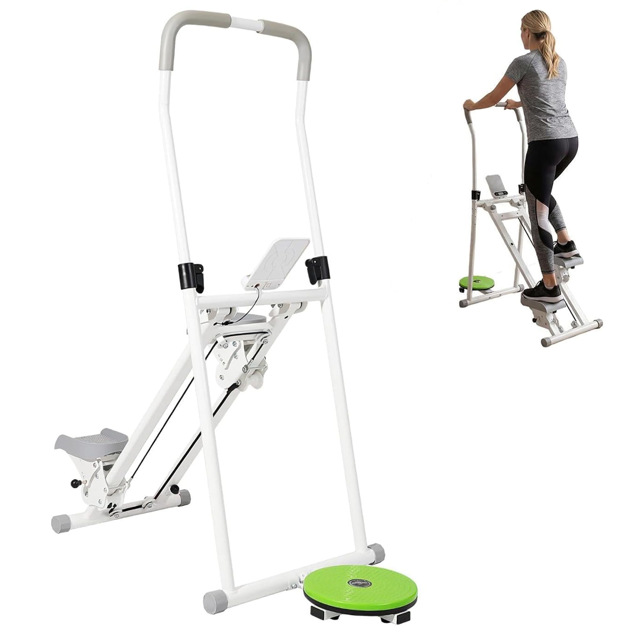 Stepper d'escalier pliable 117,9 kg guidon 4 niveaux pour mincir