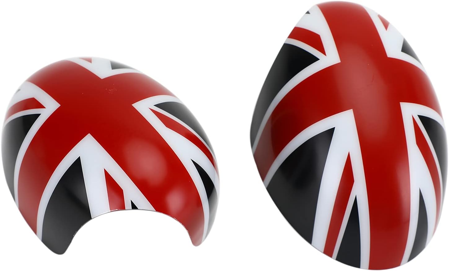 Two pieces Mirror Cover Side Mirror Covers classic Black/Red Union Jack UK Flag design rear view mirror covers for Mini Cooper R55 R56 R57 R58 R60 R61 with Auto Powerfolding only