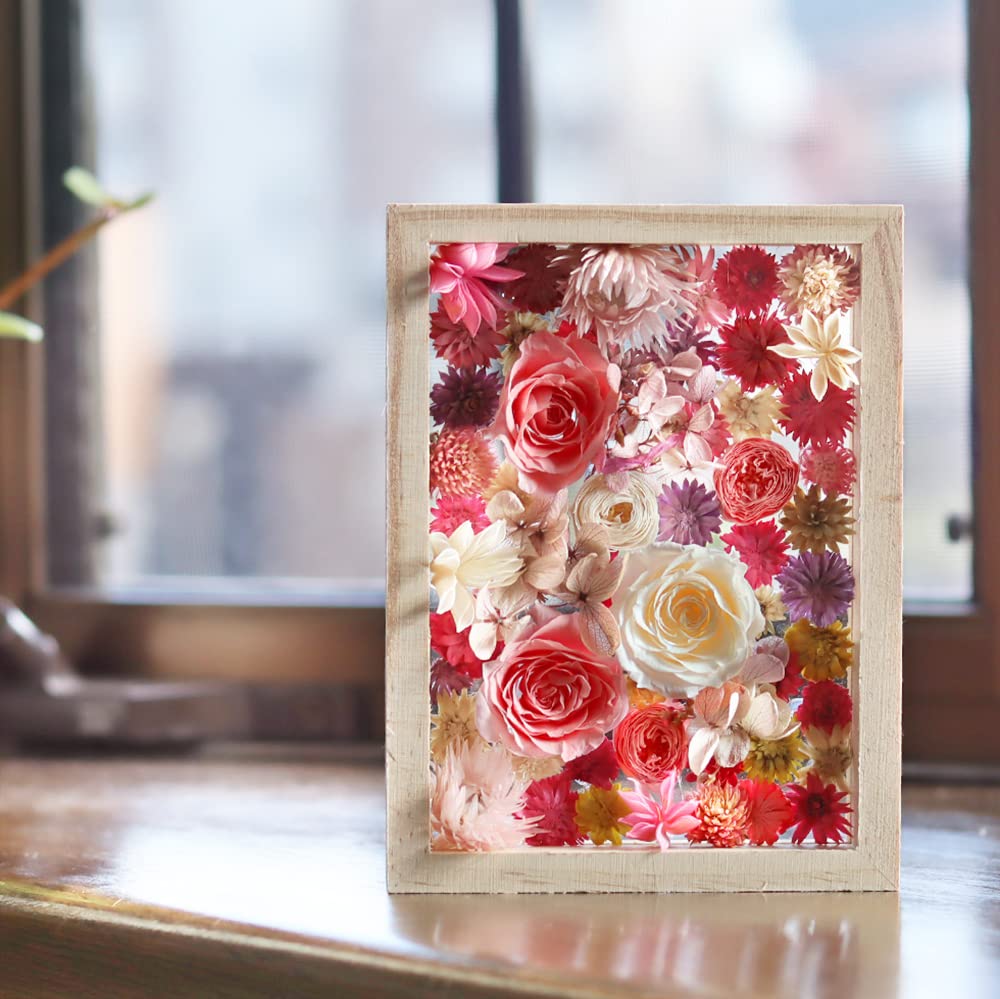 Amazon｜サウンドアレンジ フラワーフレーム ピンク プリザーブド