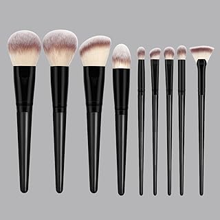 9 pinceles de maquillaje, cerdas sintéticas v...