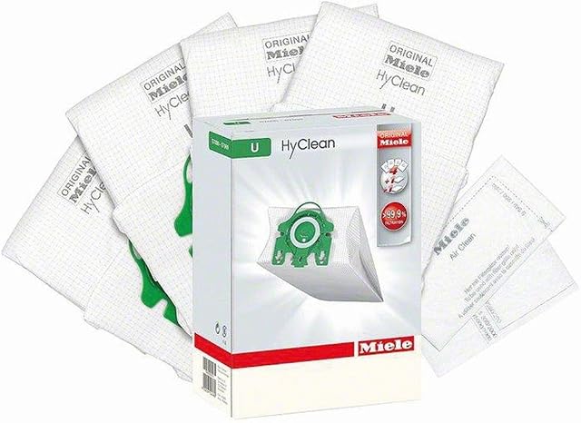 Miele Genuine S7000 S7210 U Type 3D HyClean Vacuum Cleaner Bags & Filter Kit (Pack of 4)