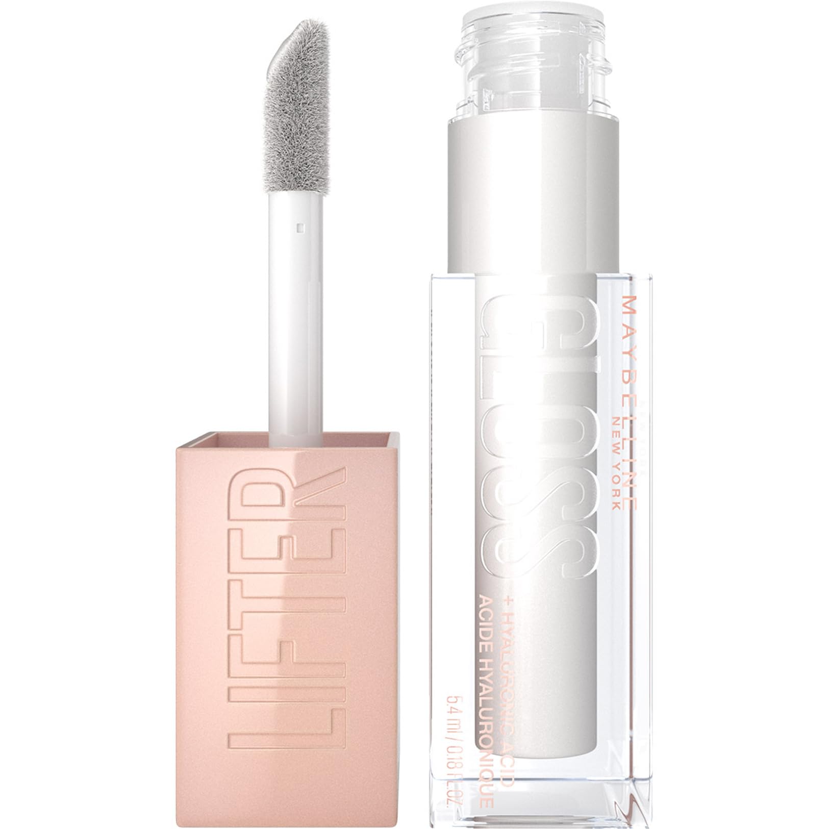Maybelline New York, Brillo de labios Lifter Gloss, Hidratación Intensa y Labios Rellenos Sin Retoques, Fórmula con Ácido Hialurónico, en Tono 01 Pearl