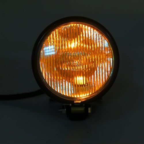 Miniatura 2 de Keenso - Faro delantero redondo de 5 pulgadas para motocicleta, 12 V, universal, retro, para motocicleta, faros delanteros (lente ámbar)
