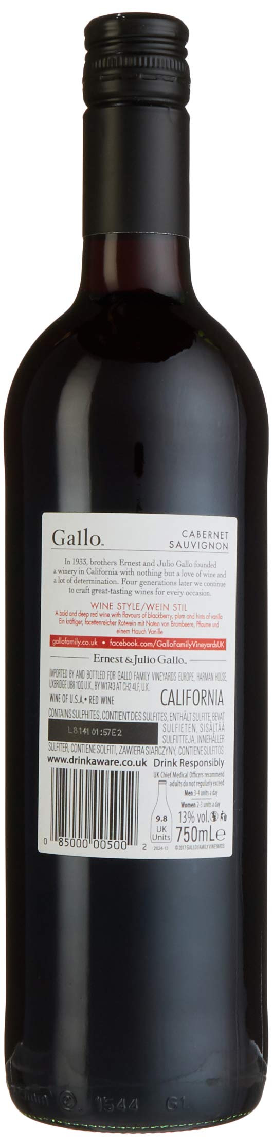 Gallo Family Vineyards Cabernet Sauvignon Halbtrocken (6 x 0.75l)