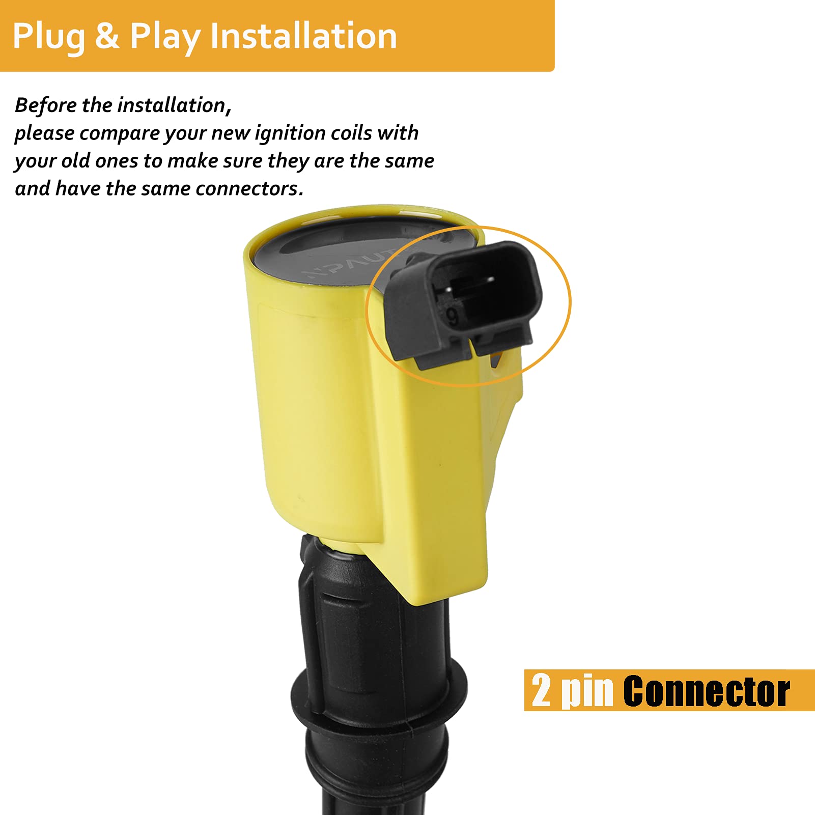 AUTOSAVER88 Ignition Coil Pack DG508 and Spark Plug SP479 Compatible