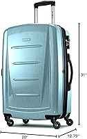 Vista 234 de Samsonite Winfield 2 Equipaje rígido con ruedas giratorias, Azul profundo, Juego de 3 piezas (20/24/28)