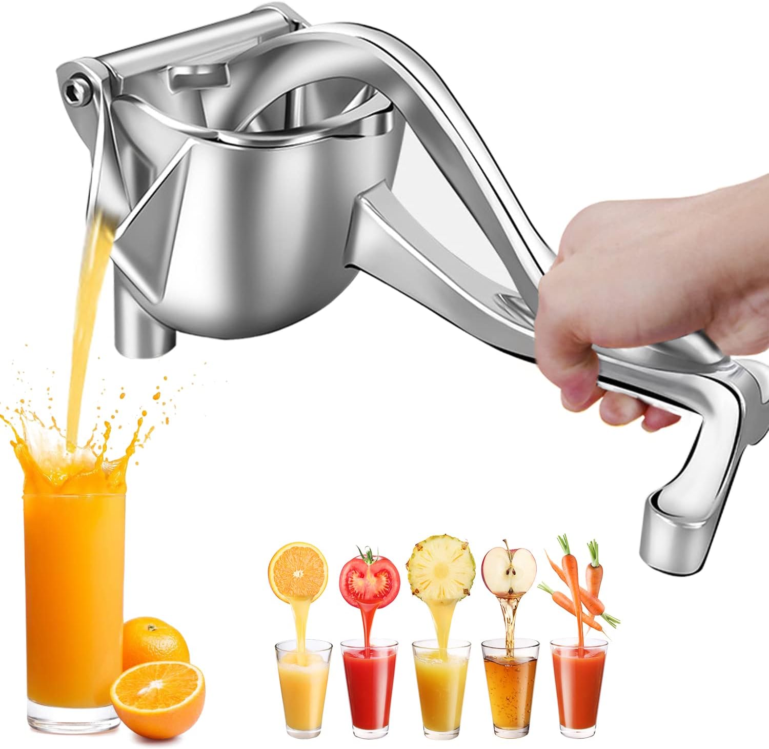 Manual Fruit Juicer Lemon Squeezer, Premium Metal Aluminum