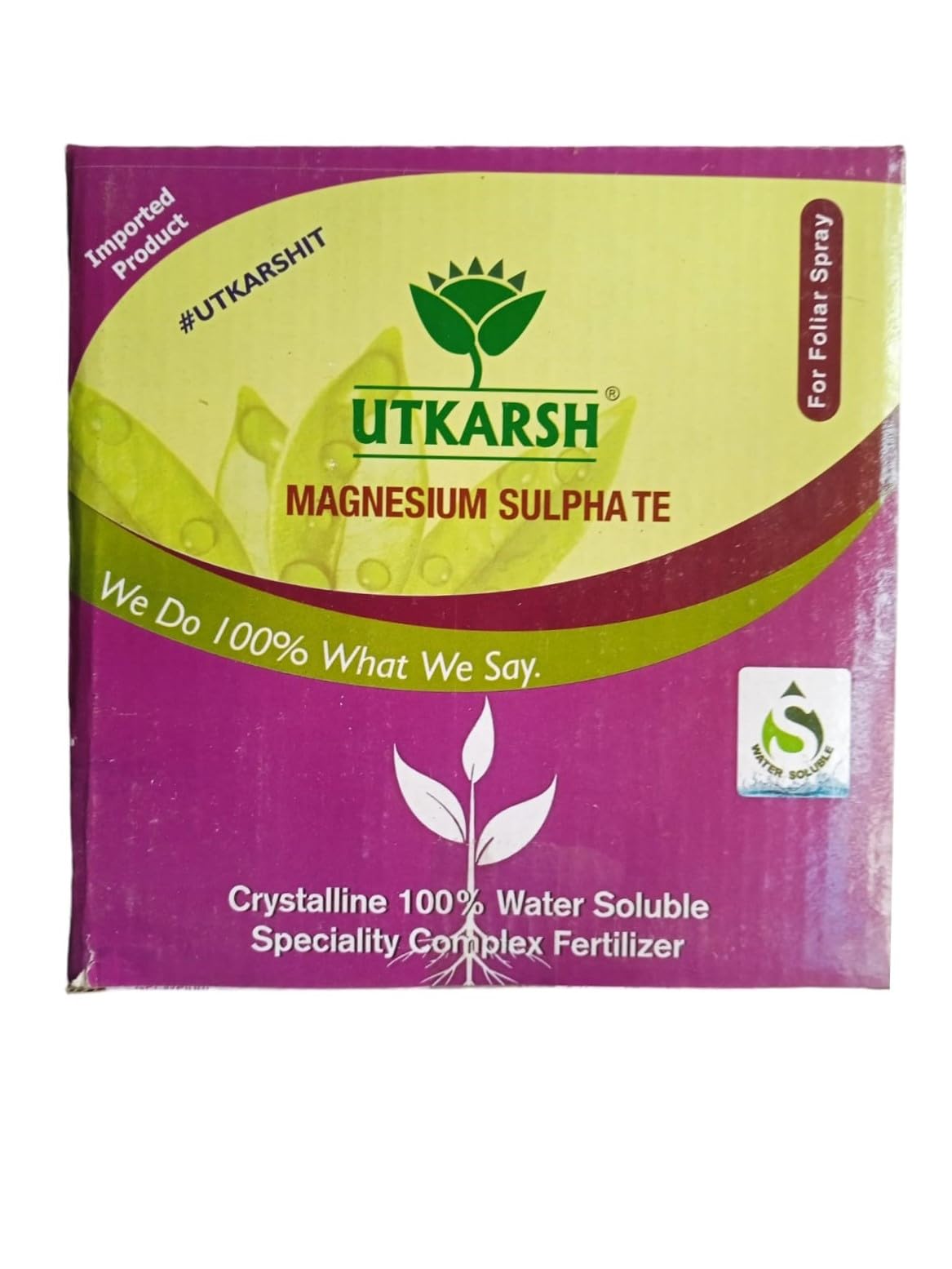 Utkarsh Magnesium Sulphate (900GM)(Epsom Salt)(MgSO4.7H2O) (Magnesium)-9.6% (Sulphur-12%)