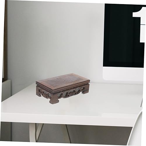Miniatura 7 de Garneck Base de elevación de madera maciza jarrones decorativos soporte de madera para plantas de granja, pedestal de planta asiática, soporte de