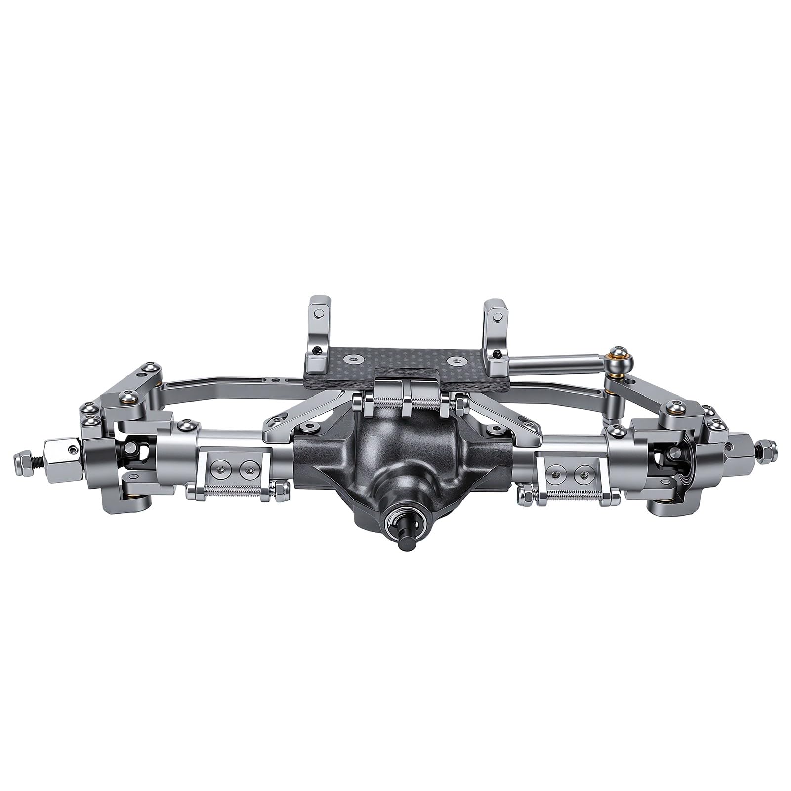 POENVFPO Oś Przednia RC do Gąsienic Axial SCX10 1/10, Ulepszenie (SILVER)