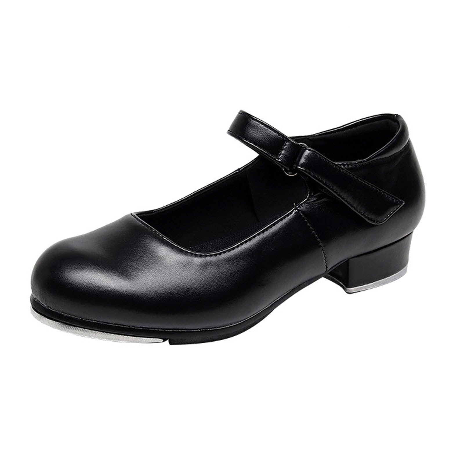 Buty do klapek. Sznurowane buty Tap Dance. Niskie obcasy Buty do tańca. Czarne sznurowane buty do tańca.