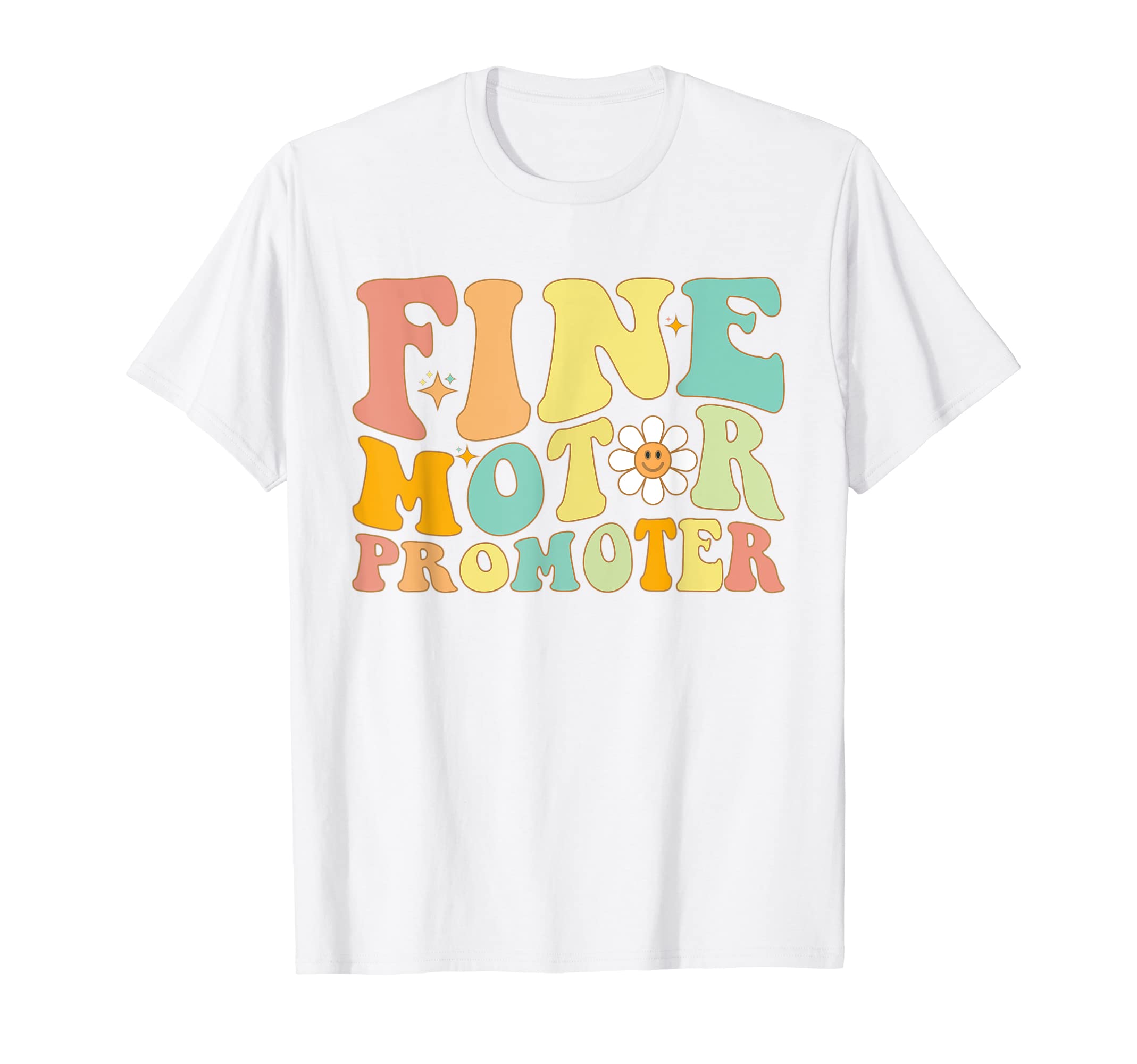 funny occupational therapy TeesRetro Groovy Fine Motor Promoter OT Occupational Therapy T-Shirt