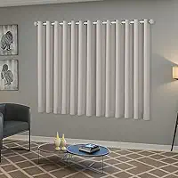 Cortina Blackout/Blecaute Sala e Janela em Tecido 2,20m x 1,30m Ilhós Cromado Solaris - Off-White