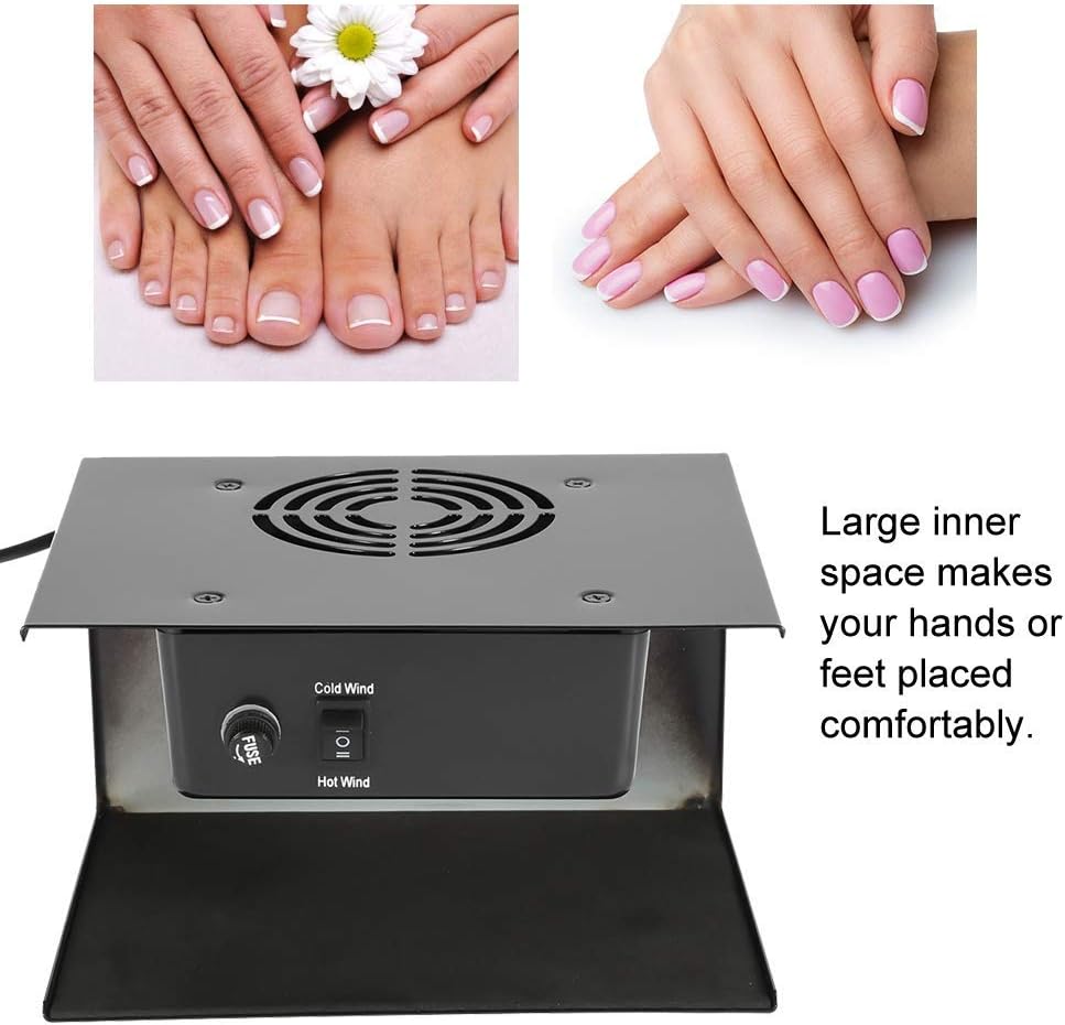 Nail Polish Dryer, 300W Hot & Cold Wind Professional Salon Nail Air Fan Blower Manicure Tool for Drying Art Gel
