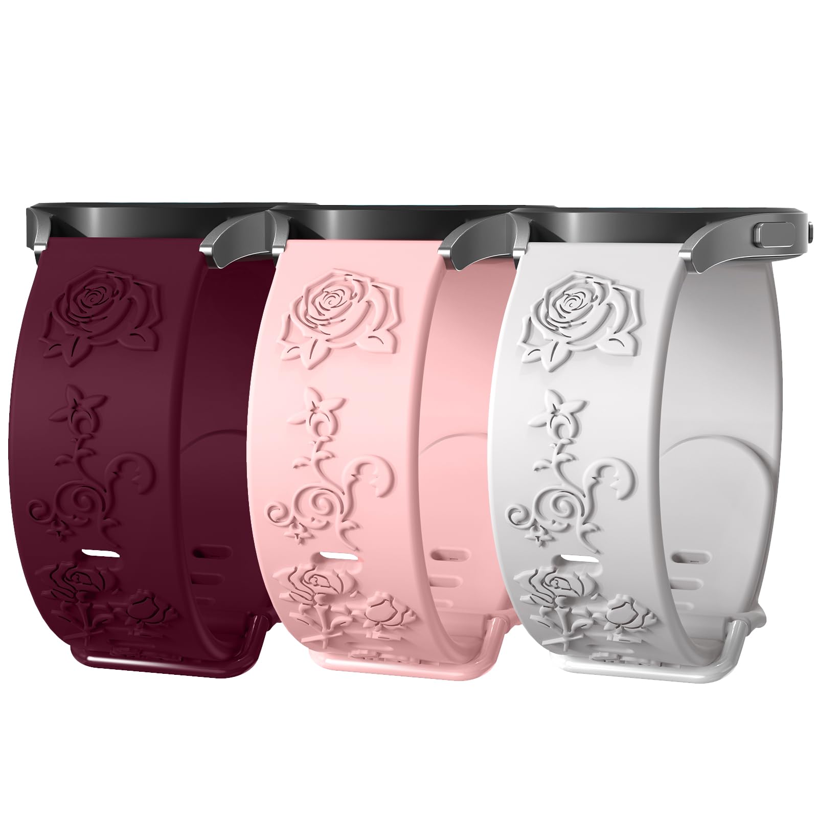 kitway Flower Watch Bands Compatible for Samsung Galaxy Watch 3 Band 45mm/ Gear S3 Frontier & Classic Bands/Galaxy Watch 1 46mm,22 mm Watch Band for Women Sports Straps Breathable