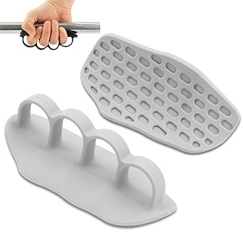 Proberos® 1 Pair Weight Lifting Grips with Non-Skid Rubber Pads & 4 Finger Loops, Anti-Slip Palm Protectors for Deadlifts, Pull-Ups, Rows, Gym Hand Grip Strengtheners, Universal Fit for Men & Women - image, photos