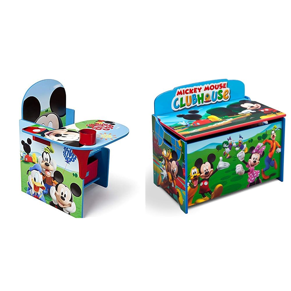 Photo 1 of Delta Children Chair Desk with Storage Bin, Disney Mickey Mouse & Deluxe Toy Box, Disney Mickey Mouse Chair Desk + Toy Box, Mickey Mickey Mouse