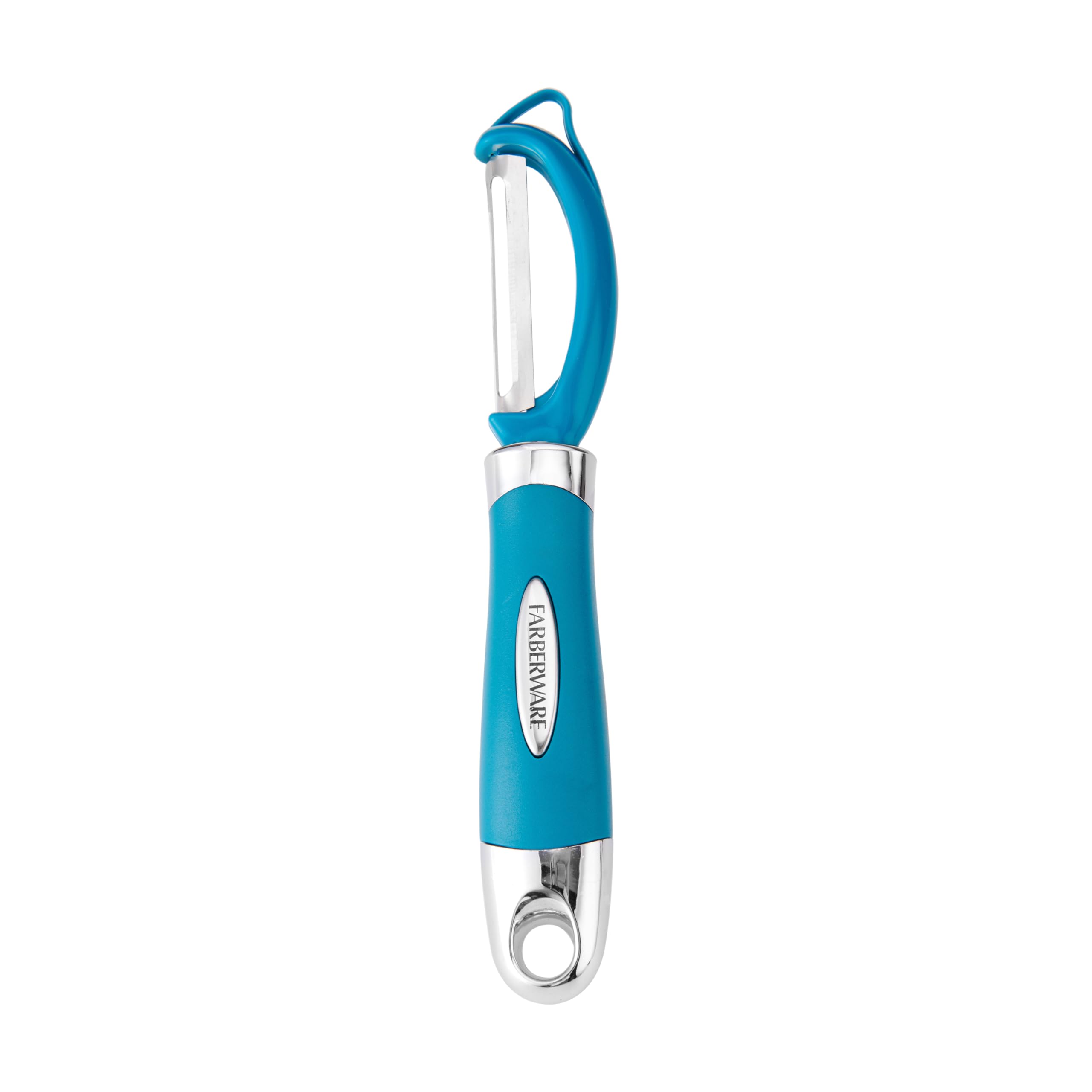 Farberware Euro Peeler, a Kitchen Essential for Quick and Easy Peeling of Produce, Chocolate, Cheeses and More, Features Hang-Hole for Easy Storage, Dishwasher Safe, Dark Teal