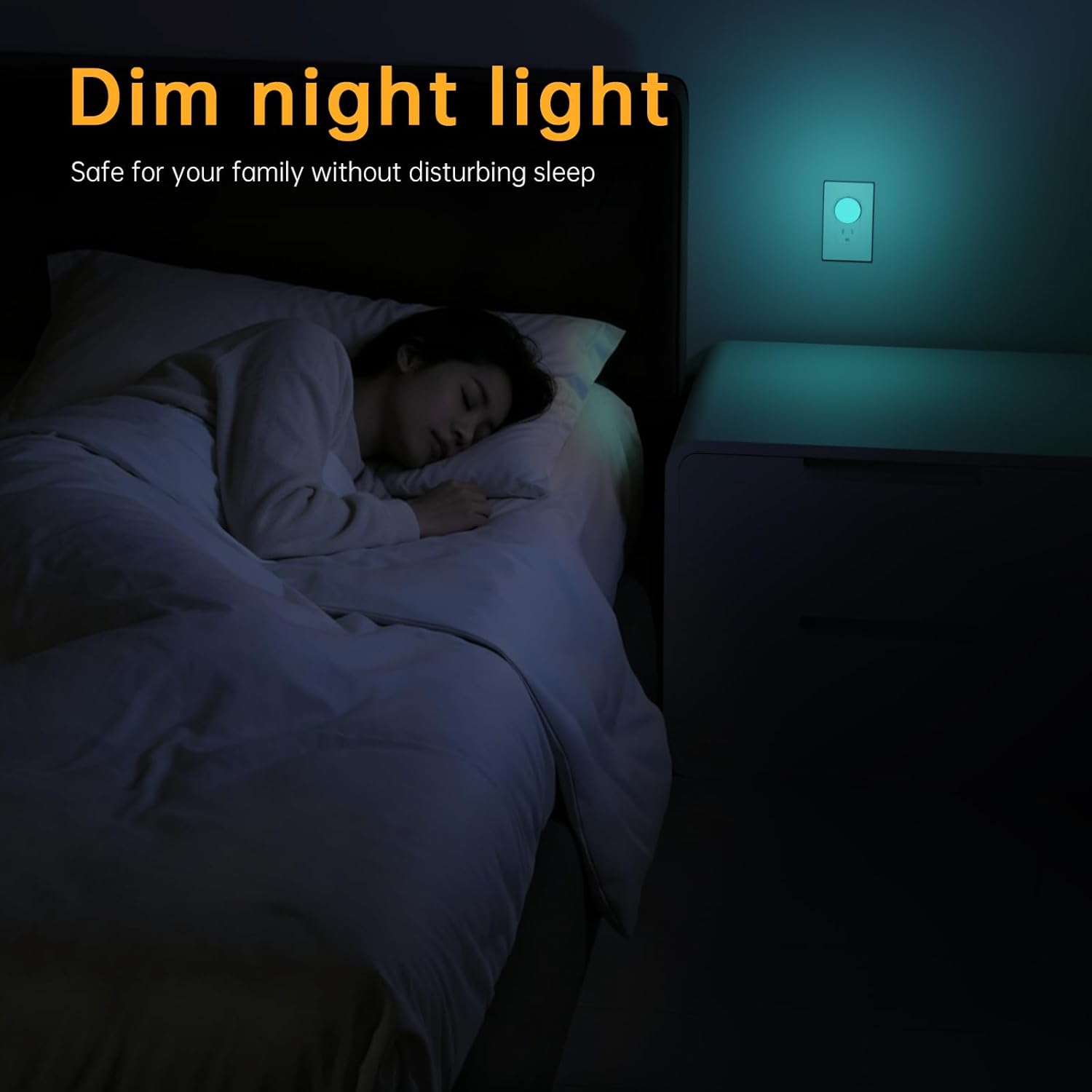Plug in Night Light 12 Pack, Mni Night Lights with 4-Color Changing, Dusk to Dawn, 3 Brightness Levels, Ideal Dimmable Nightlight for Hotel, Hallway, Kitchen,Toleit