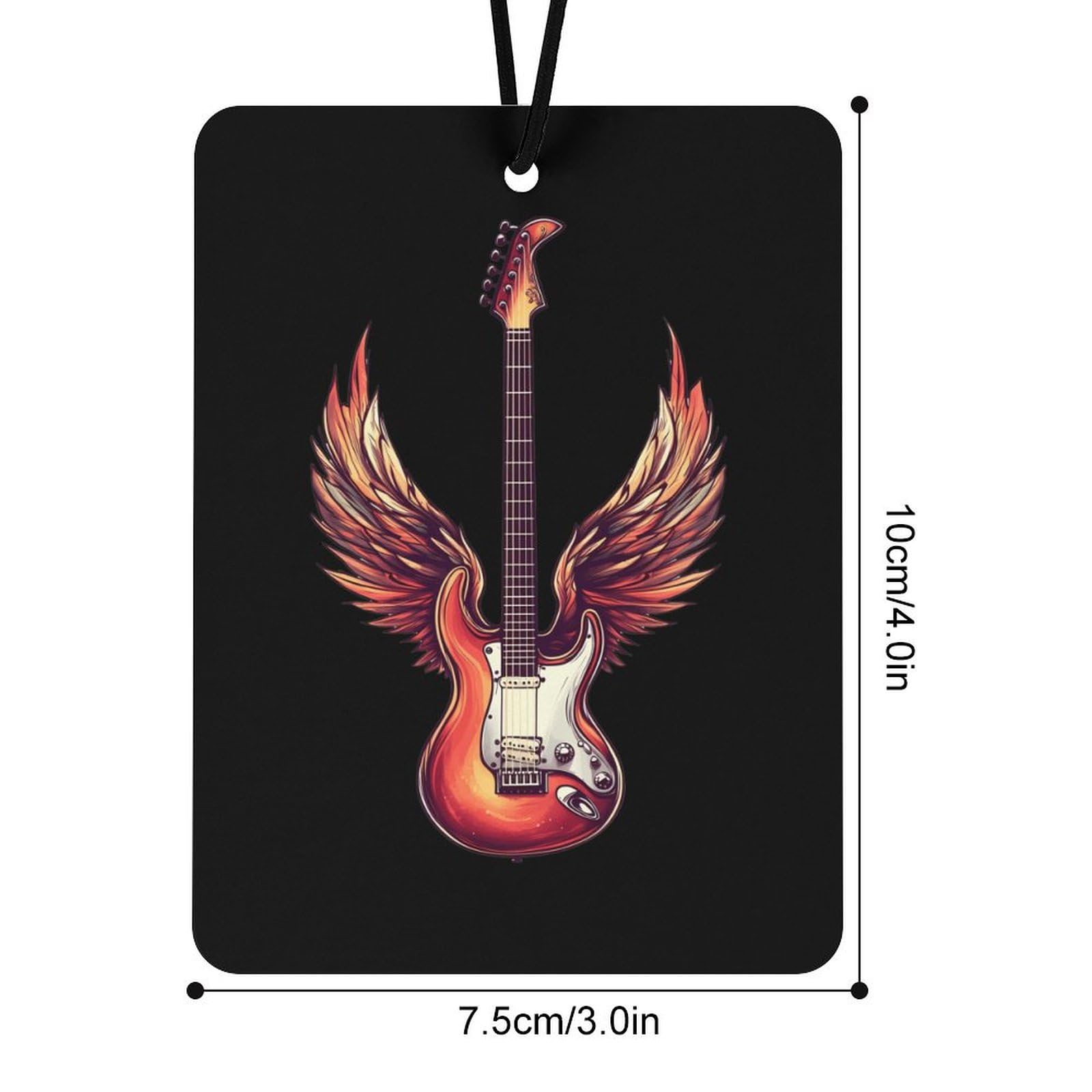 Guitar Car Air Freshener Hanging Aromatherapy Tablets for Car Accessories Square