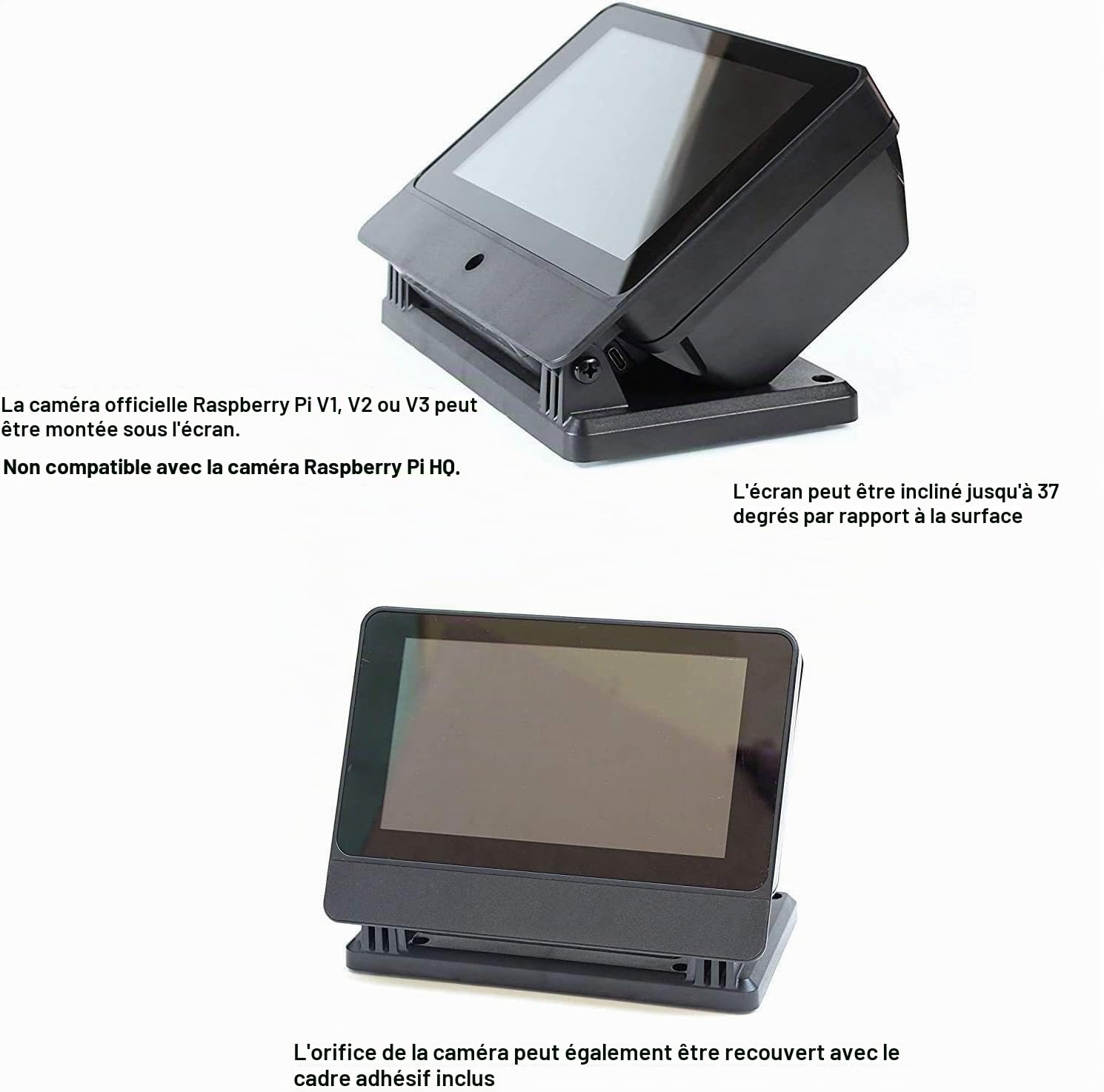 SmartiPi Touch Pro Coque pour écran Tactile Officiel Raspberry Pi 7" avec Ventilateur de Refroidissement