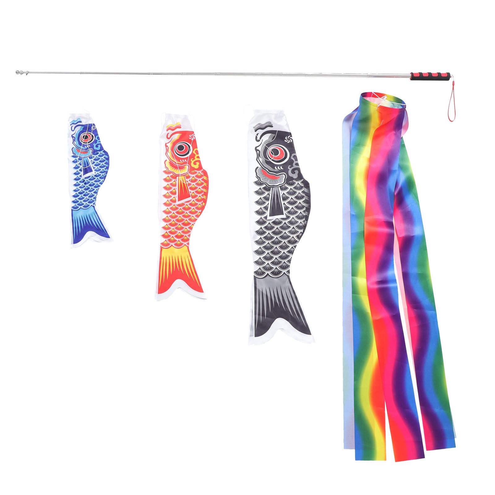 Drapeau de carpe japonaise en polyester décoratif pour jardin koinobori