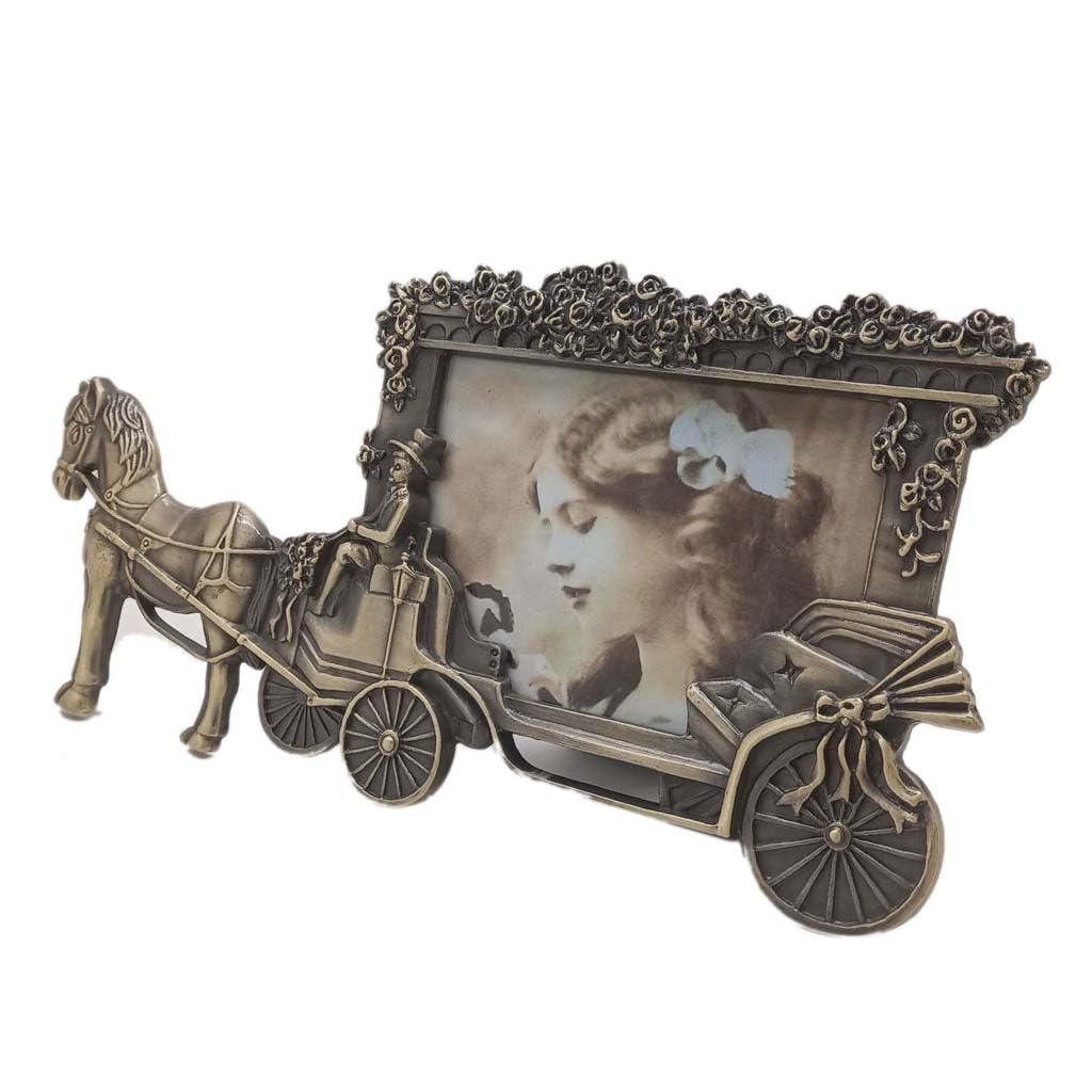 Support de cadre photo 3,5x5 pouces chariot métal décoration