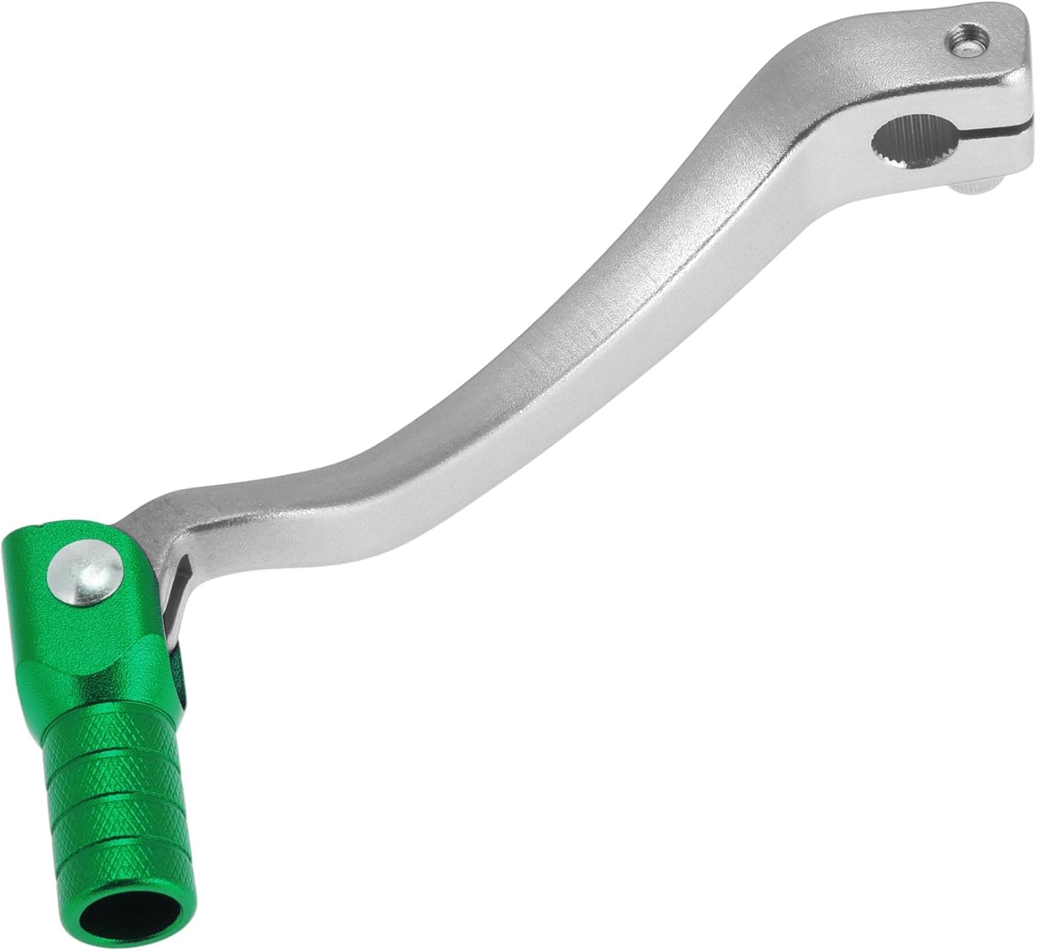 Folding Motorcycle Gear Shifter Lever for Kayo T6 Aluminum Alloy Pedal Shift Lever Arm Siver Tone Green Head