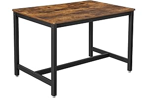 Industrial Charm Rectangle Kitchen Table for Contemporary Dining