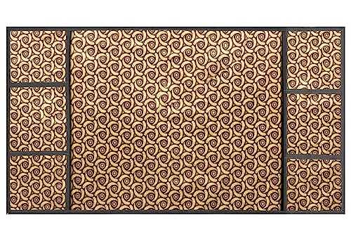 Image of Stylista Refridgerator top Cover Suitable for Samsung RR24C2Y23CR /NL, 223 Liter Fridge, Dimension (WXD) 65x111 CM, Packed Pattern Light Yellow