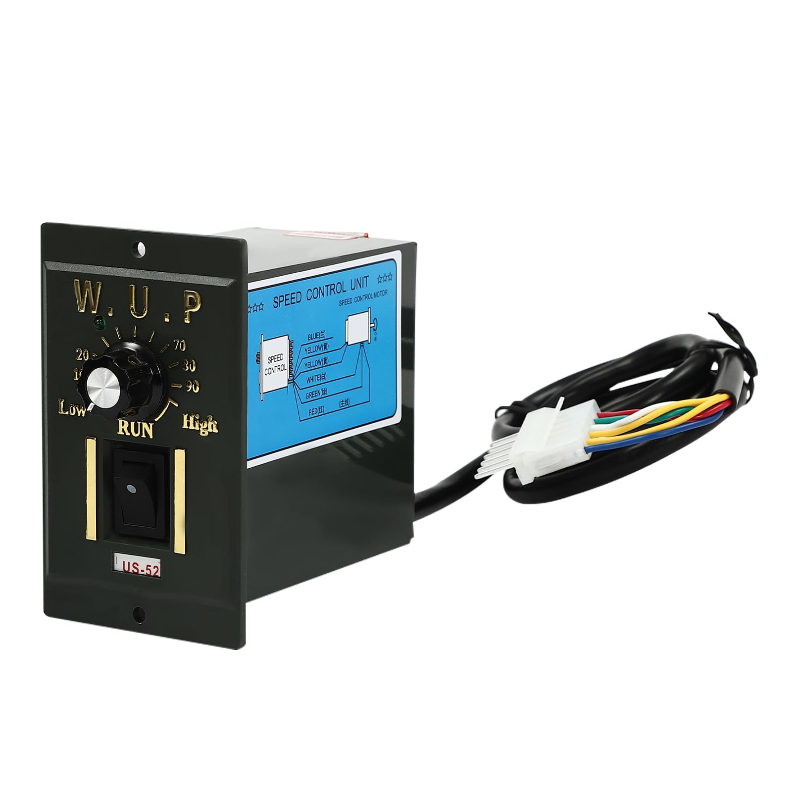 Motoriduttore AC 120 W 220 V asincrono, velocità reversibile, motore elettrico 1350 giri/min monofase, coppia elevata regolabile con regolatore di velocità Gear motore 1: 80 (80 K)