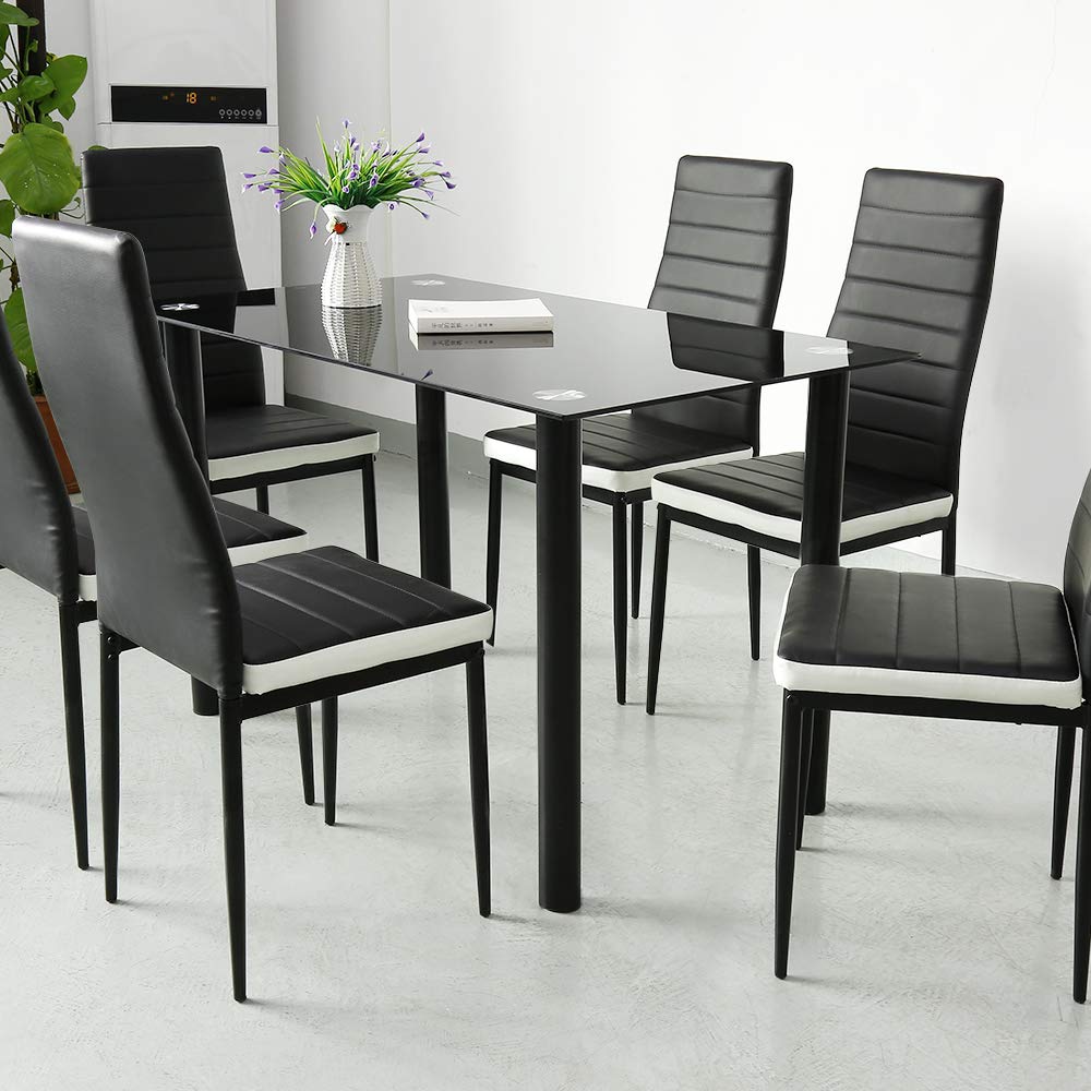 ML-Design Set Di 6 Sedie A Sbalzo Per Sala Da Pranzo Imbottite In Pelle Finta Bianco Con Telaio In Metallo Argento Con Schienale Alto Da Cucina Salotto Soggiorno Design Moderno Ed Ergonomico 84784409